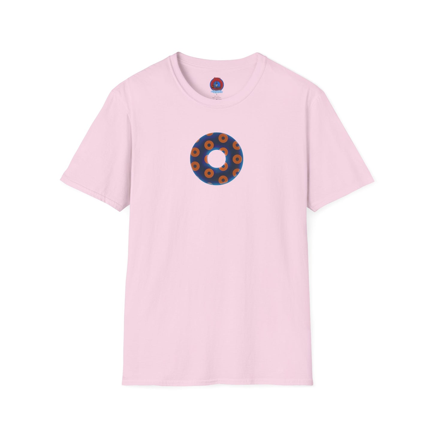 Plain Donuts/Unisex Soft-Style - "Plain Blimpy Paradoxical Donuts" - dark royal blue/orange donuts