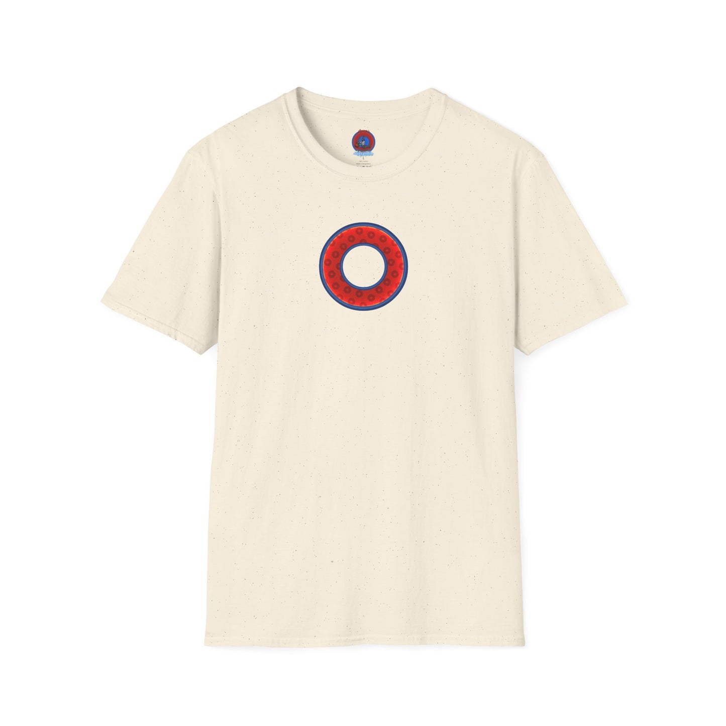 Plain Donuts/Unisex Soft-Style - "Plain Wide Mouthed Paradoxical Donuts" - red/dark blue donuts