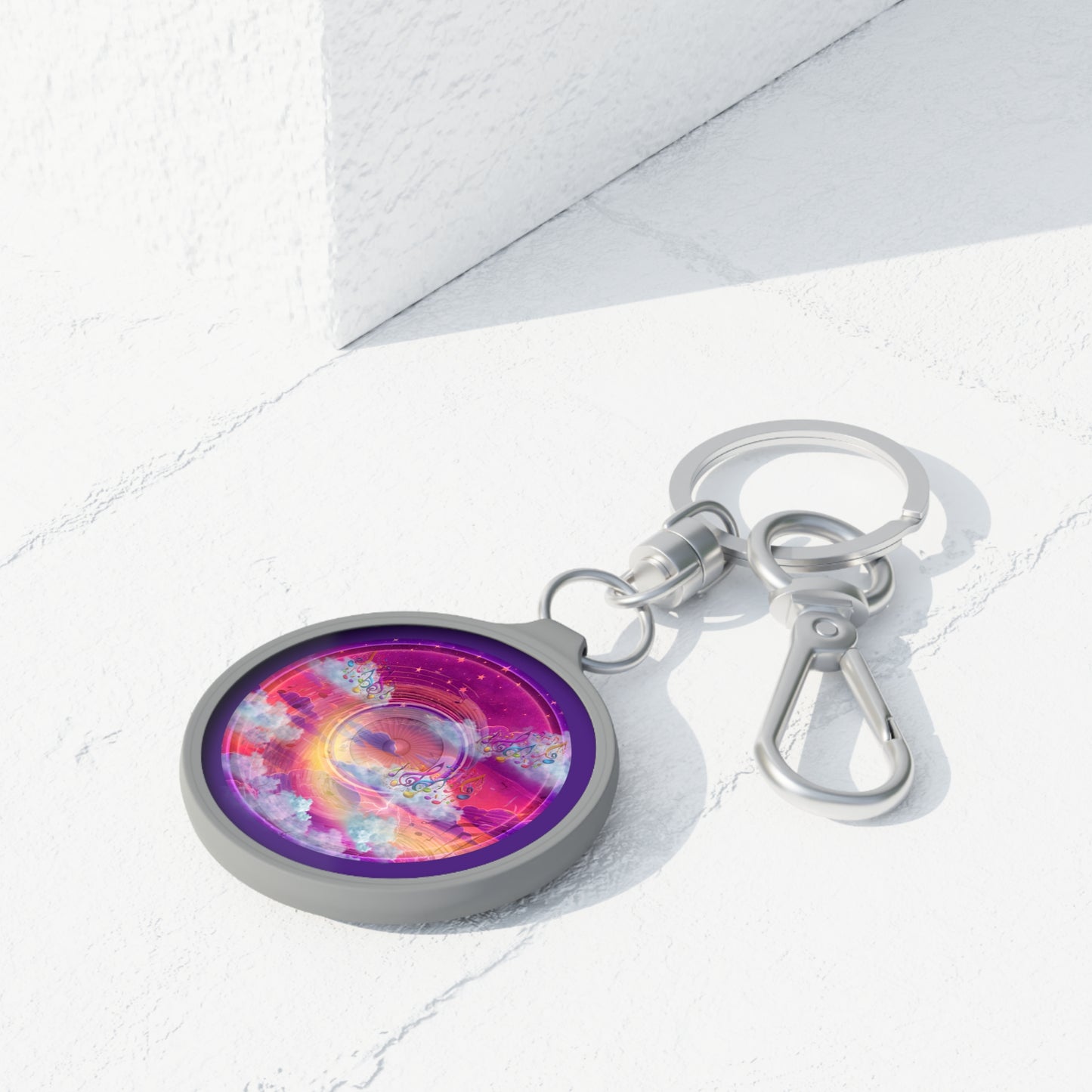 Lumpy Donut Keychain - "Conjurers of Donuts " - series 1.0 - magenta donut