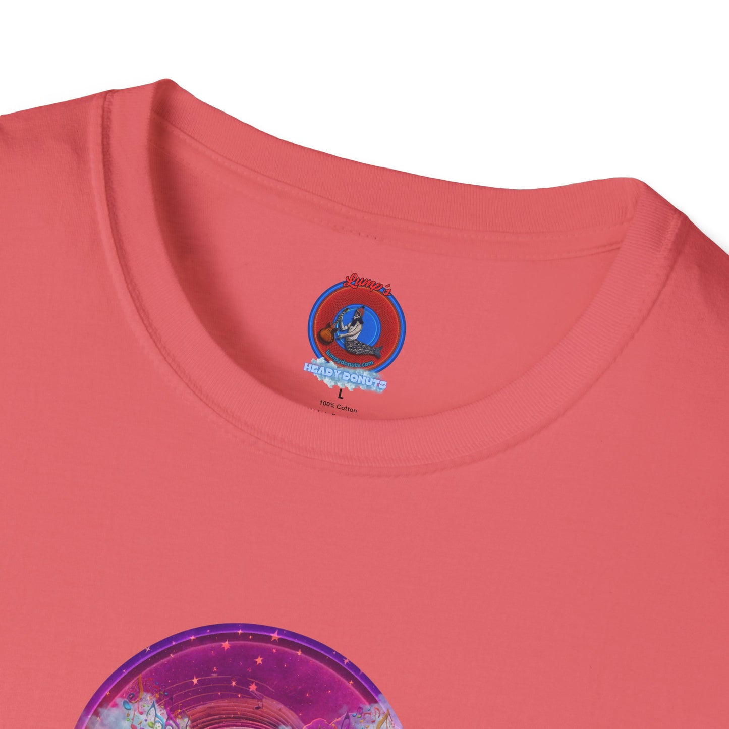 Classic Donut Tee - Unisex Soft-Style - "Pillow Donuts of Cotton" - vivid magenta pic donut