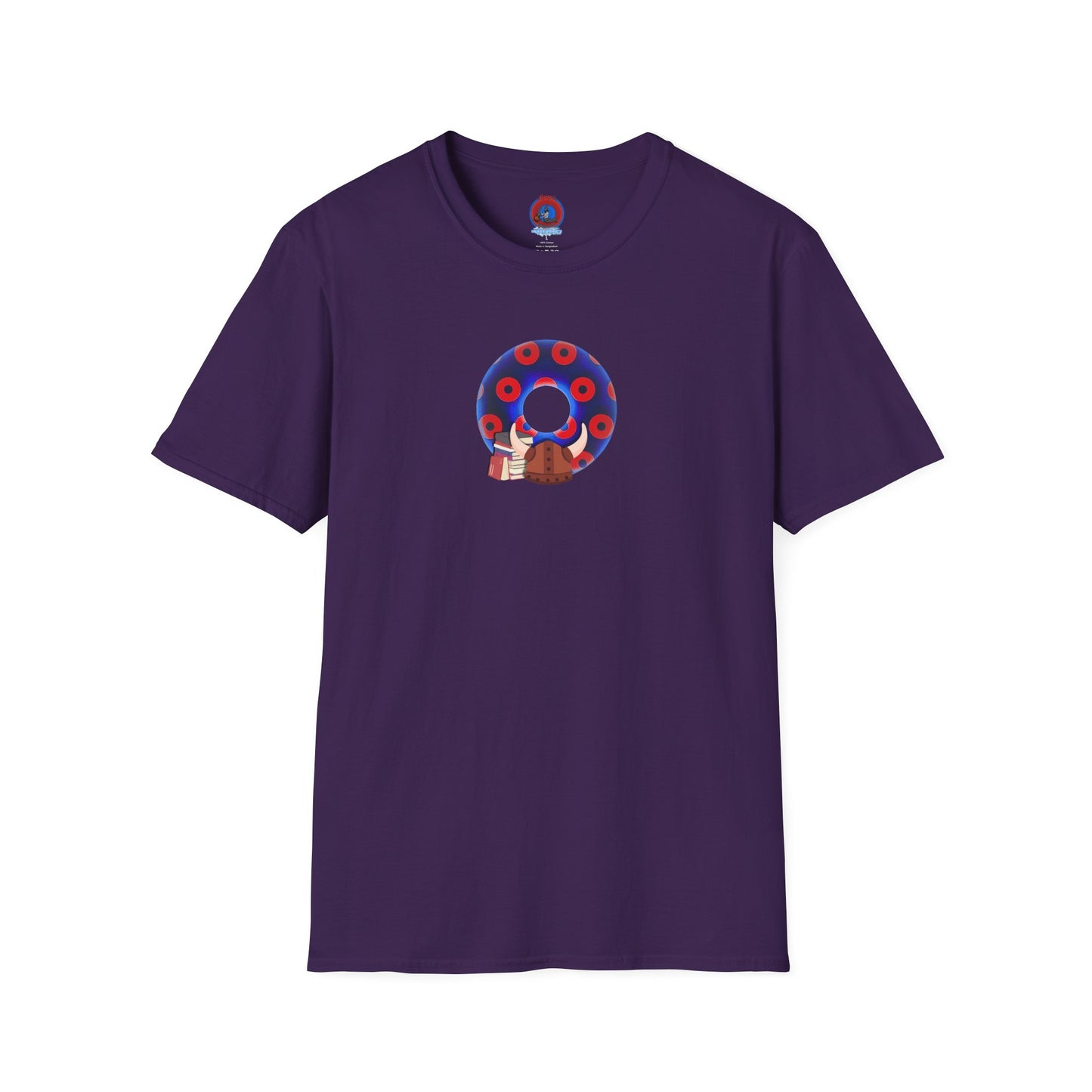 Classic Donut Tee - Unisex Soft-Style - "El Fuego Donut" - paradoxical blue/red donut