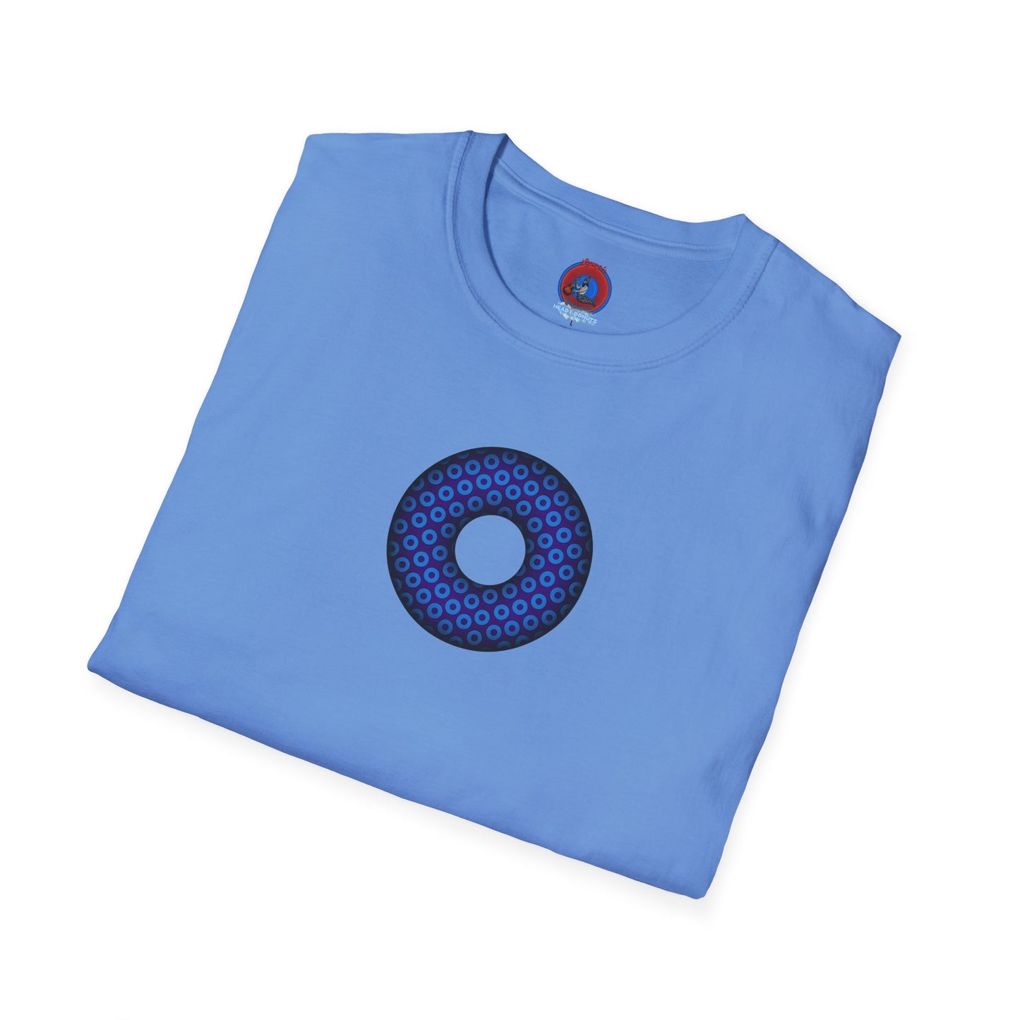 Plain Donuts/Unisex Soft-Style - "Plain Paradoxical Grided Donuts" - light blue/purple donuts