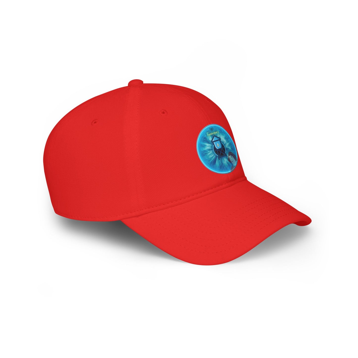 Lumpy Donut Baseball Cap - "The Peering Donut Cap of Opacity" - variant 3 - light blue idonut w/