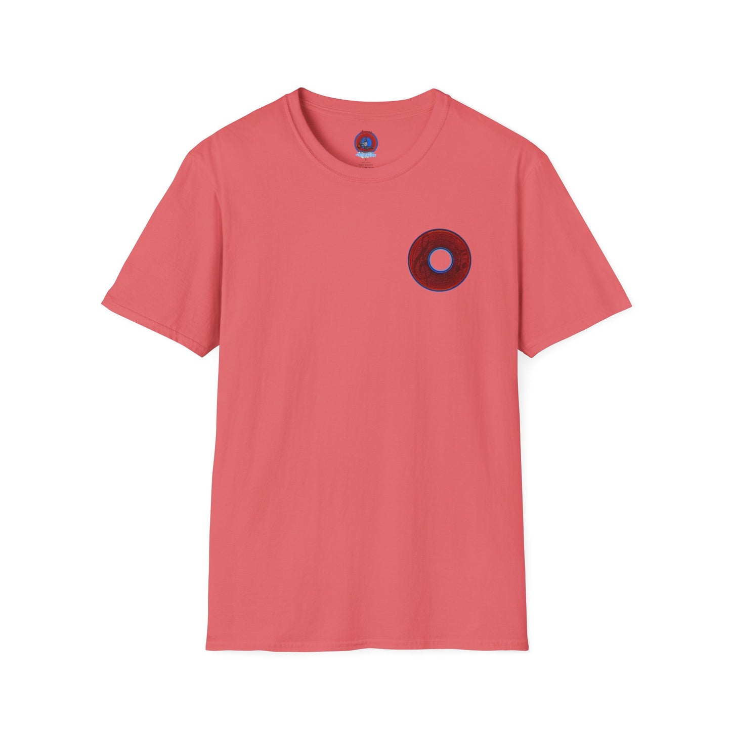 Classic Donut Tee - Unisex Soft-Style - "The Musically Gifted Donut" - red donut - series 1.0