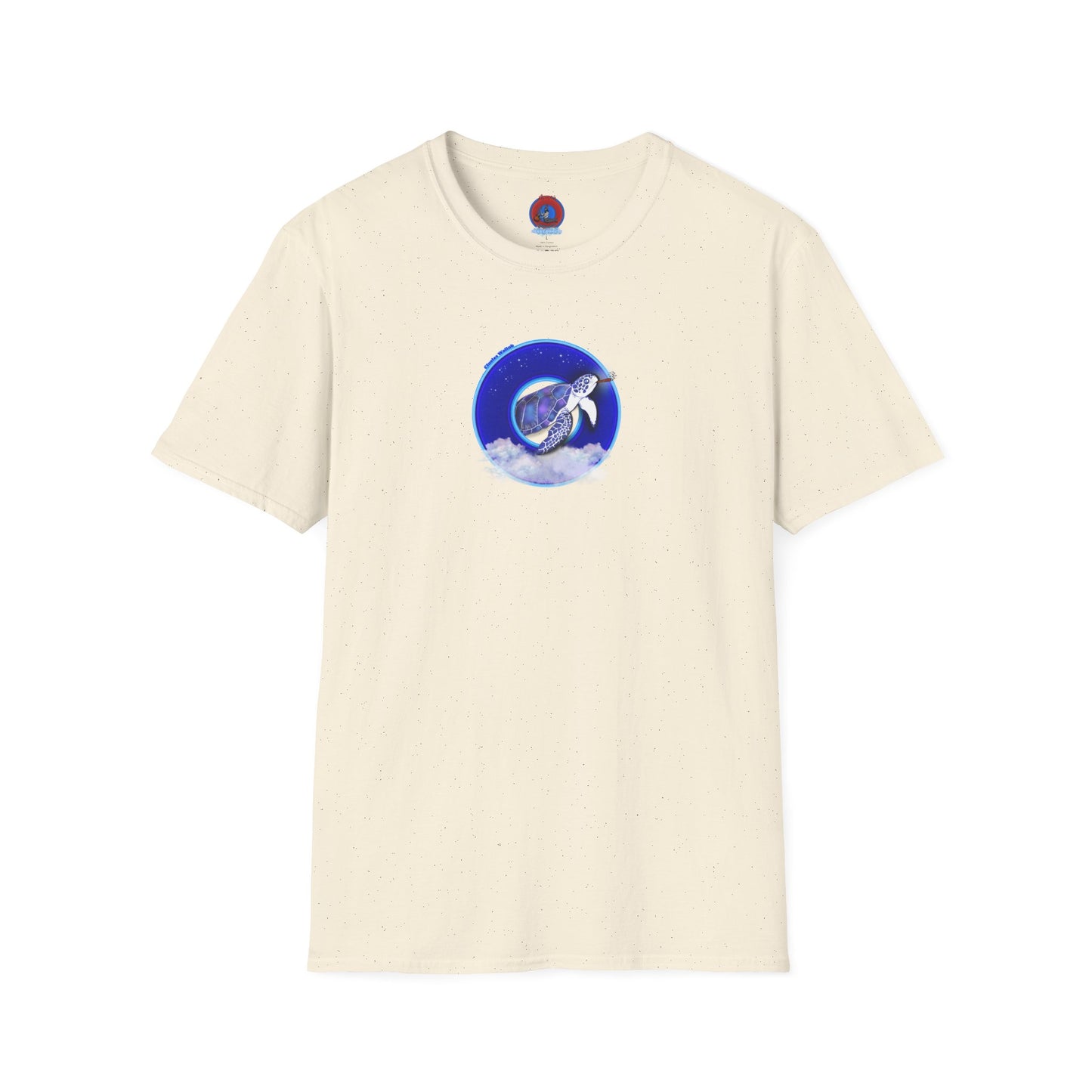Classic Donut Tee - Unisex Soft-Style - "Clueless Wallob's Donuts" - vivid blue sky donut