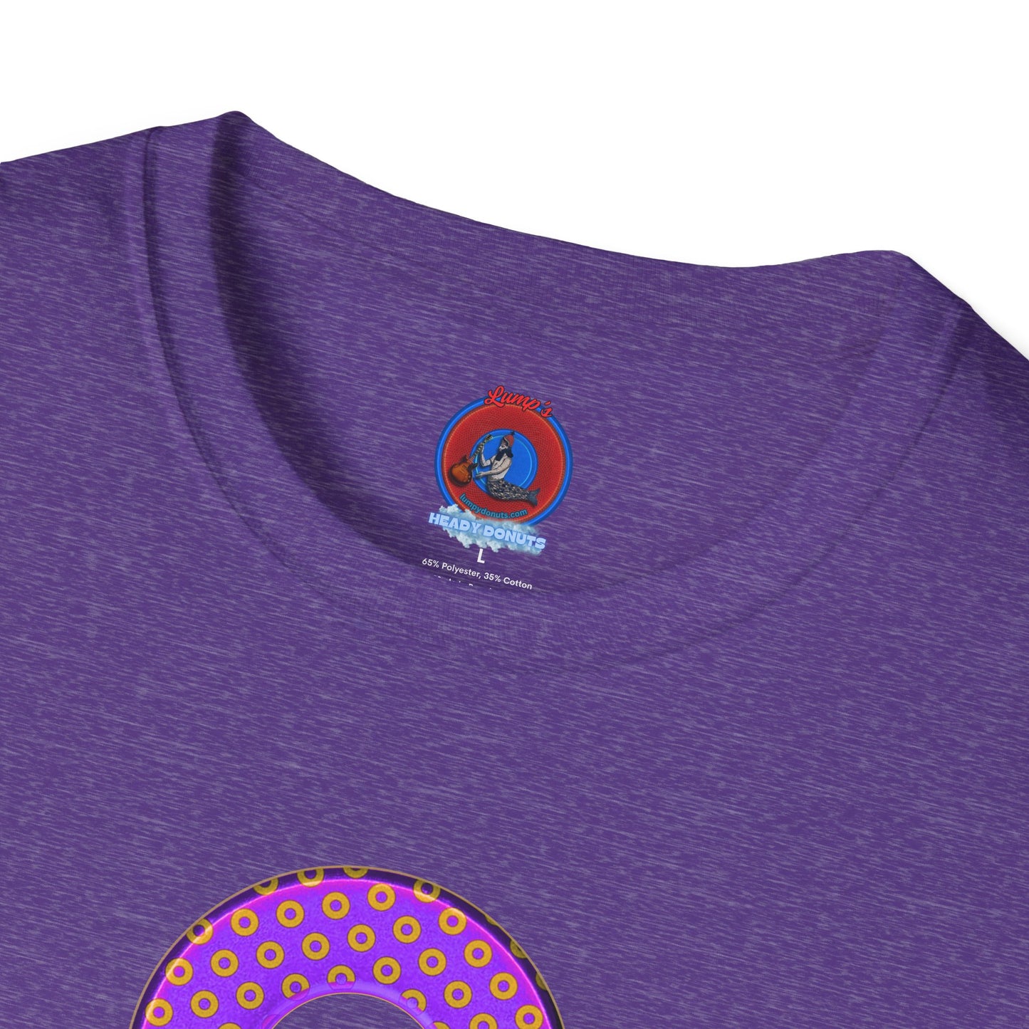 Plain Donuts/Unisex Soft-Style - "Plain Electric Paradoxical Donuts" - bright purple/magenta donuts