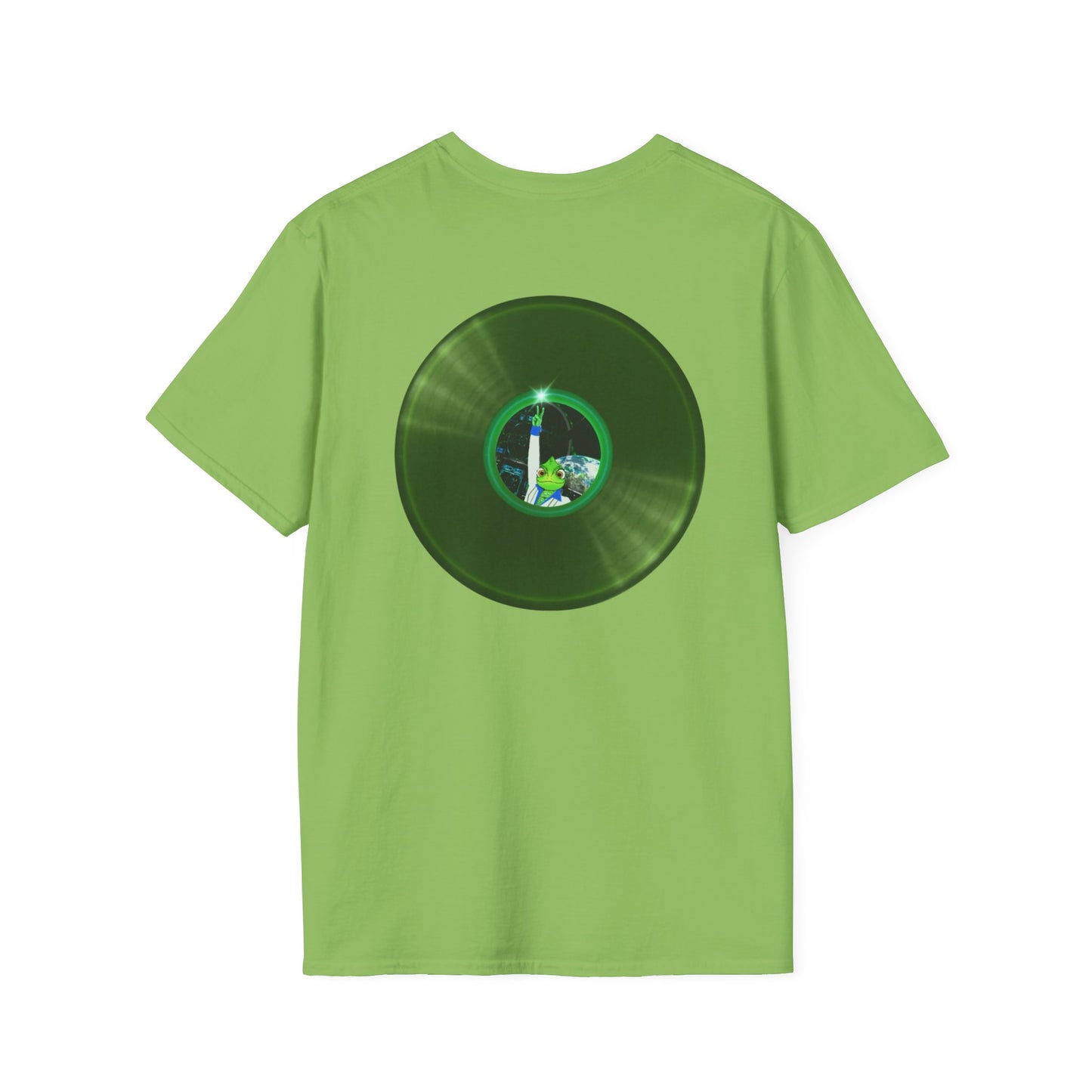 Classic Donut Tee - Unisex Soft-Style - "Rutherford's Staying Alive" - series 1.0 - variant 2 - green donut