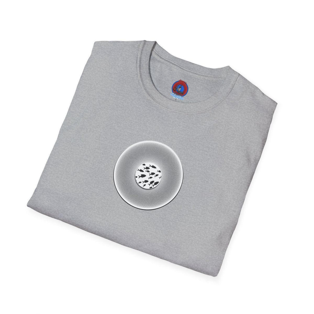 Classic Donut Tee - Unisex Soft-Style - "If I'm Swimming By" - variant 1 - white - textured donut