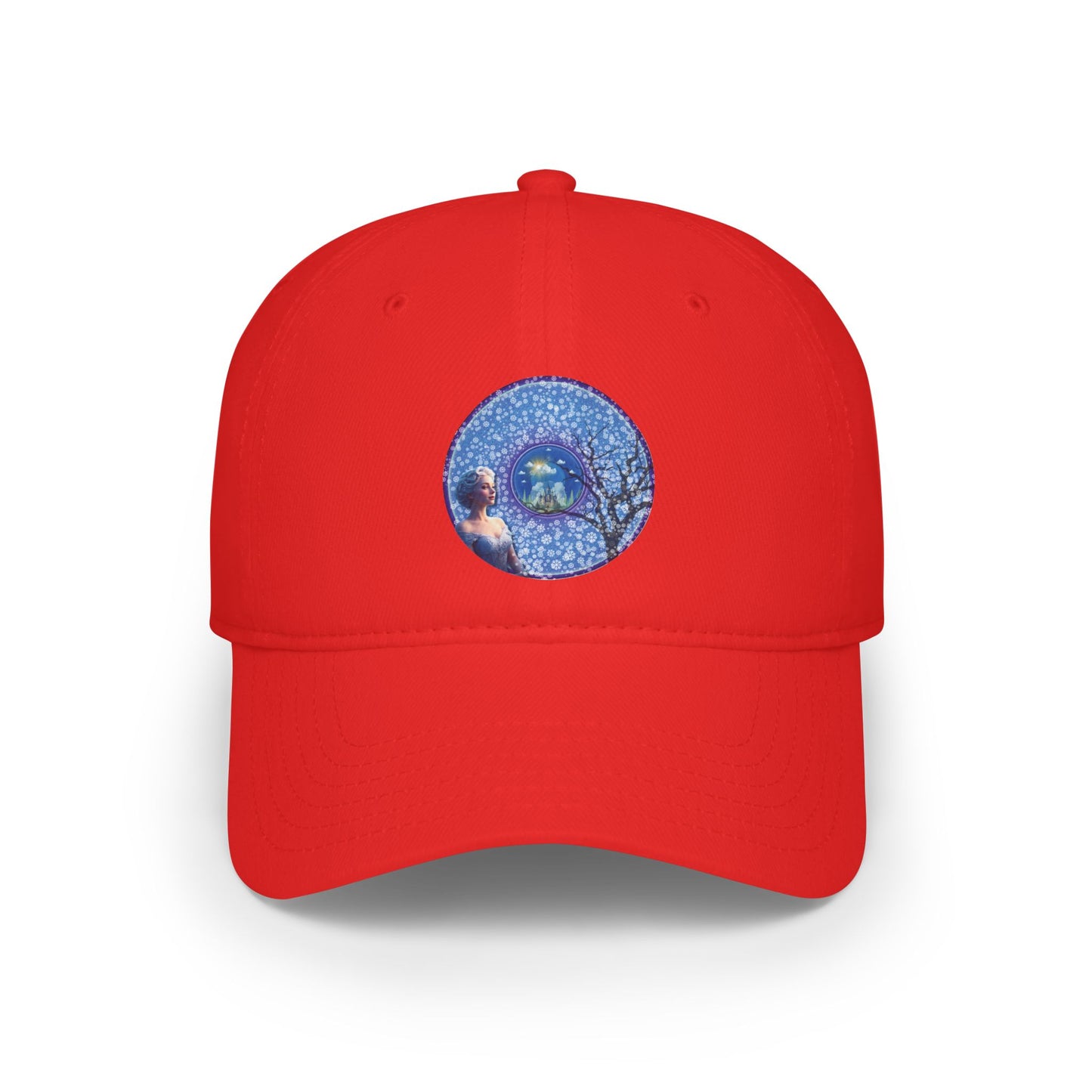 Lumpy Donut Baseball Cap - "The Donut Cap Locked in Glaciers" - vivid blue/purple donut w/