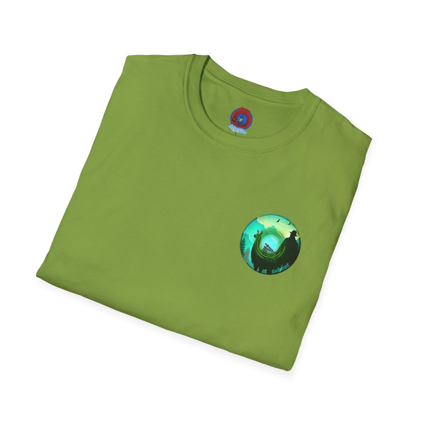 Classic Donut Tee - Unisex Soft-Style - "The Taboo(t) Donut" - green/picture donut