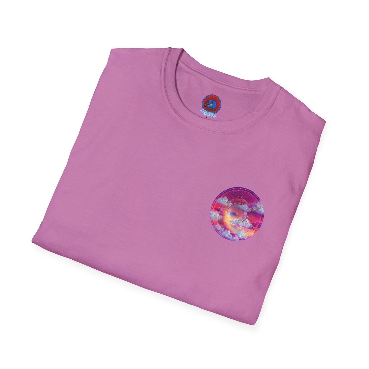 Classic Donut Tee - Unisex Soft-Style - "Pillow Donuts of Cotton" - vivid magenta pic donut