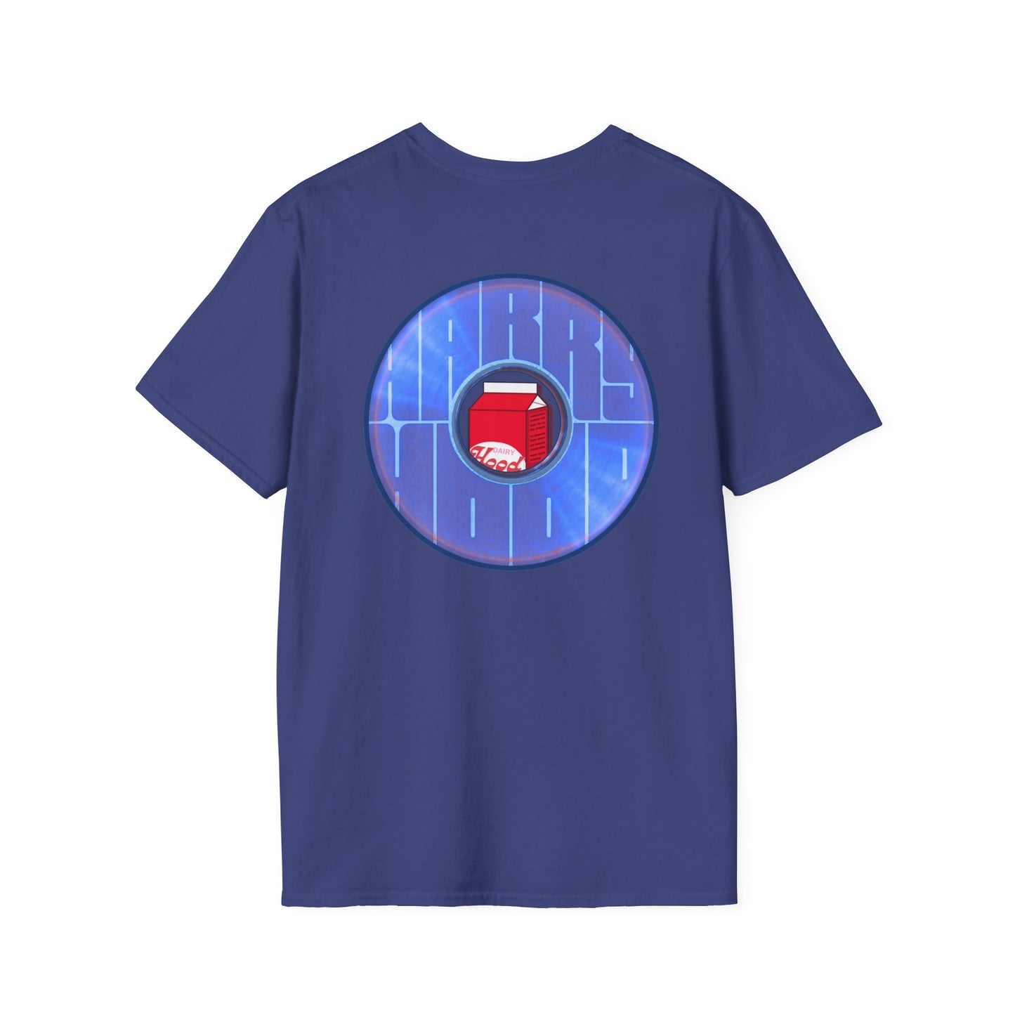 Classic Donut Tee - Unisex Soft-Style - "Harry Left His Shirt" - series 1.0  - variant 3 - purple/blue donut