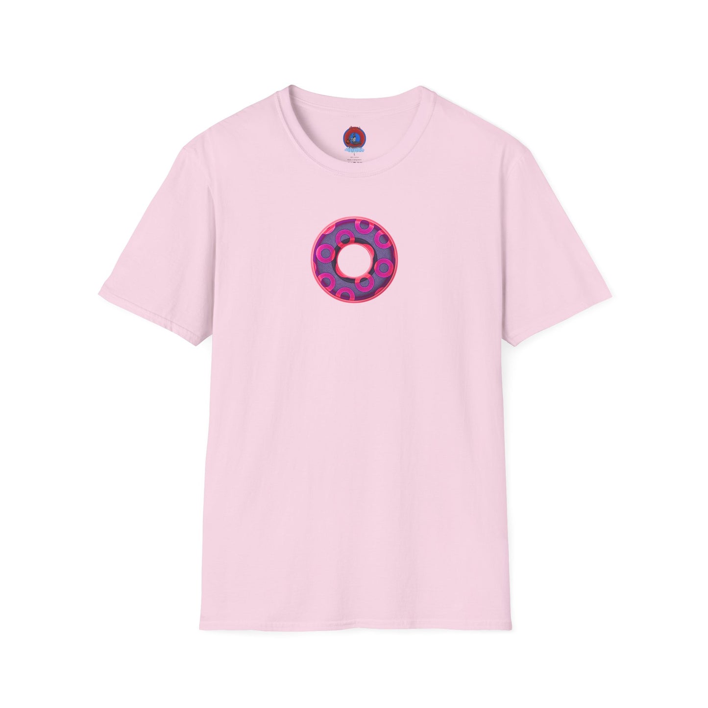 Plain Donuts/Unisex Soft-Style - "Plain Rustic Paradoxical Donuts" - magenta/dark purple donuts