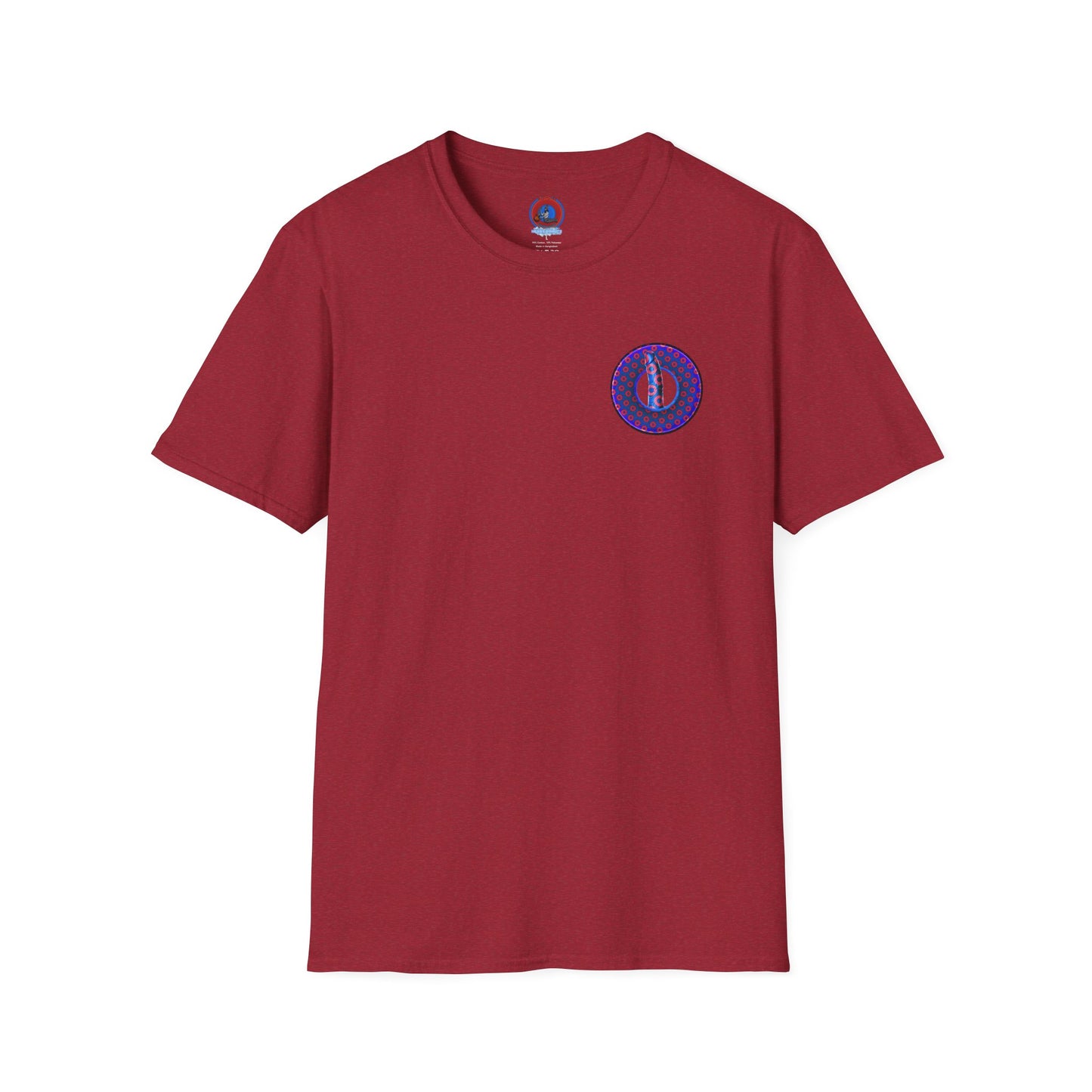 Classic Donut Tee - Unisex Soft-Style - "Sir Richard's Phamous Donut" - series 1.0  - variant 3 - red/blue paradox donut