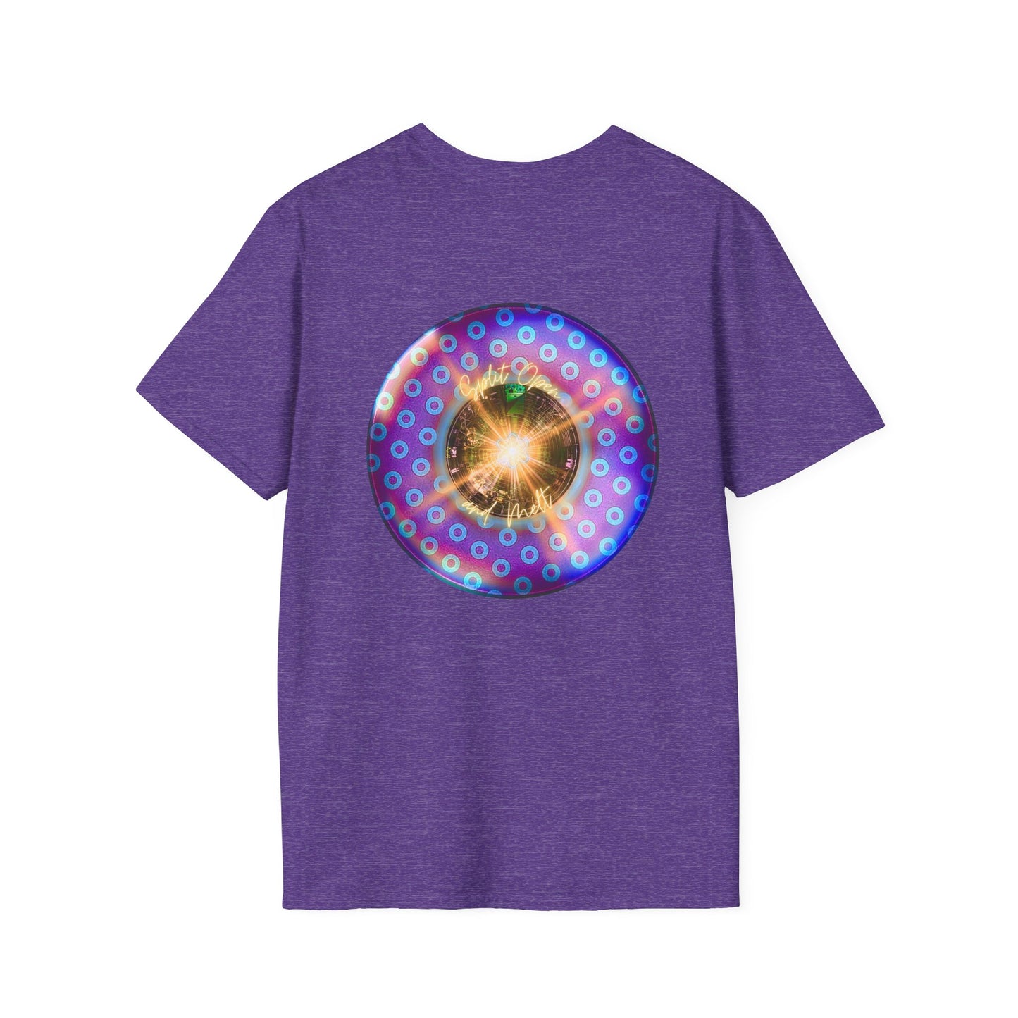 Classic Donut Tee - Unisex Soft-Style - "Donut Melts" - purple/blue paradoxical donut