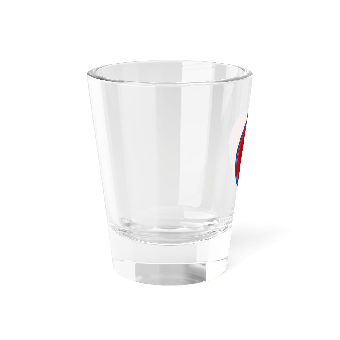 Bad Fishy Too - vivid red/blue donut - Shot Glass, 1.5oz