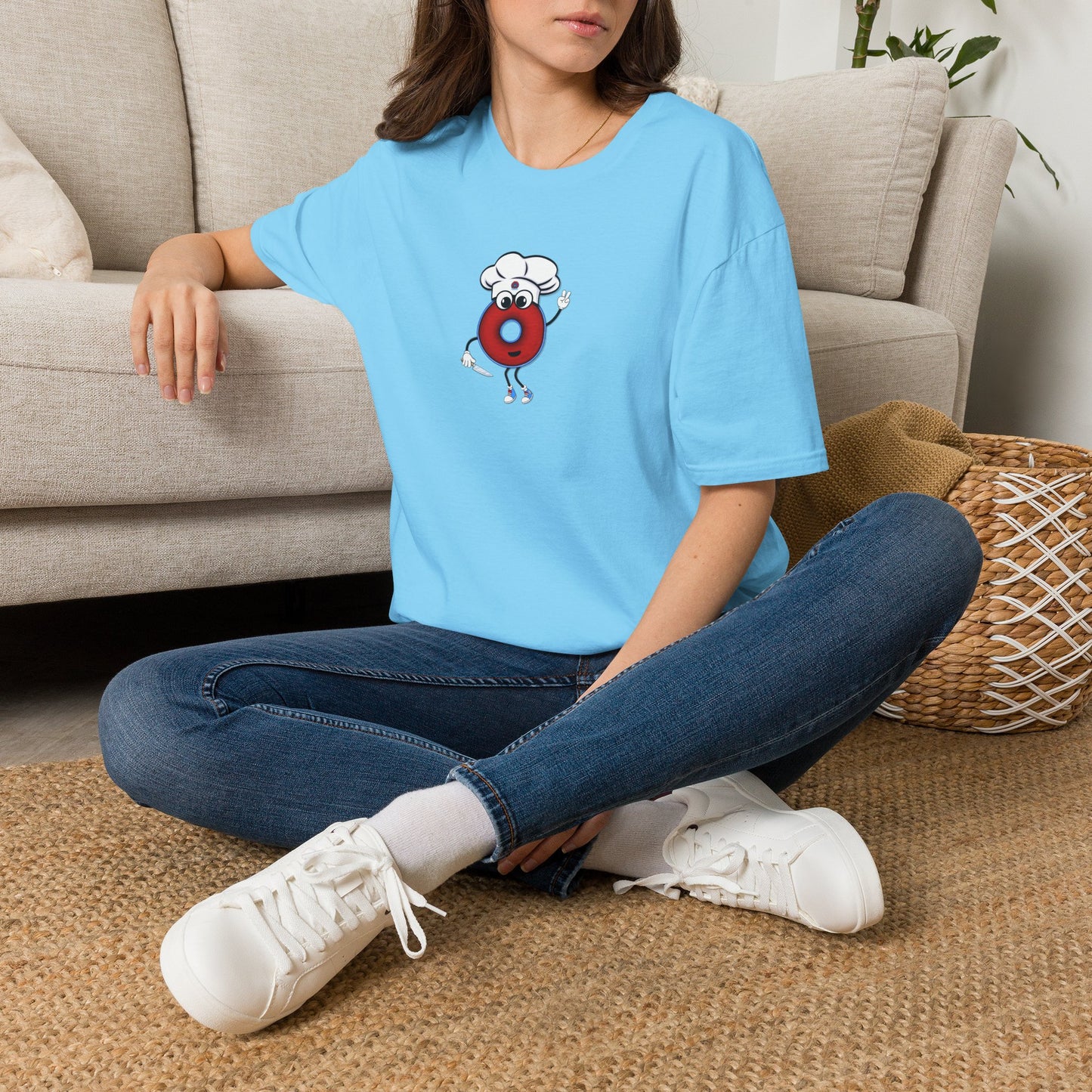 Classic Donut Tee - Unisex Soft-Style - "My Phriend the Donut" - plump vivid red donut
