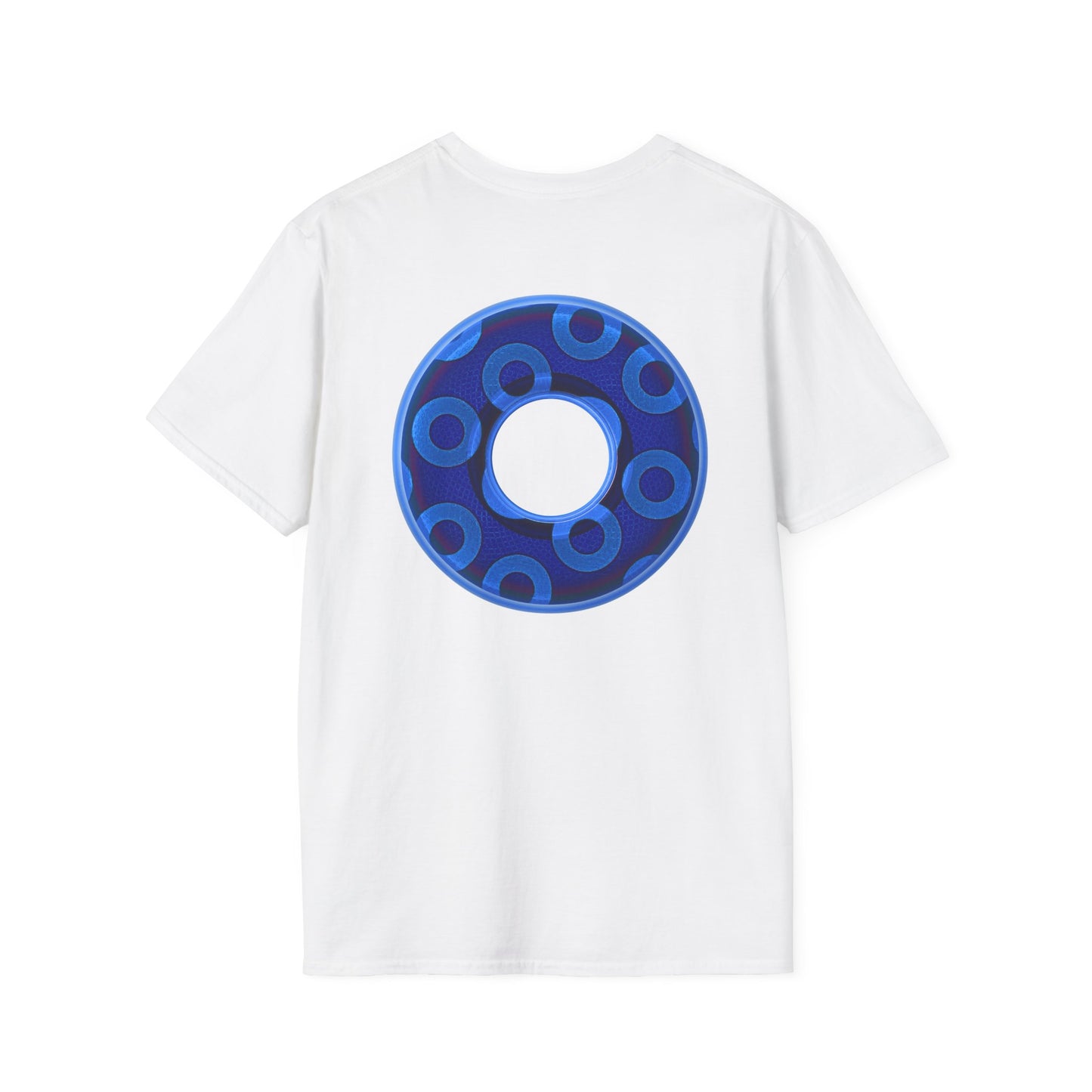 Plain Donuts/Unisex Soft-Style - "Plain Rustic Paradoxical Donuts" - Carolina blue/dark blue donuts