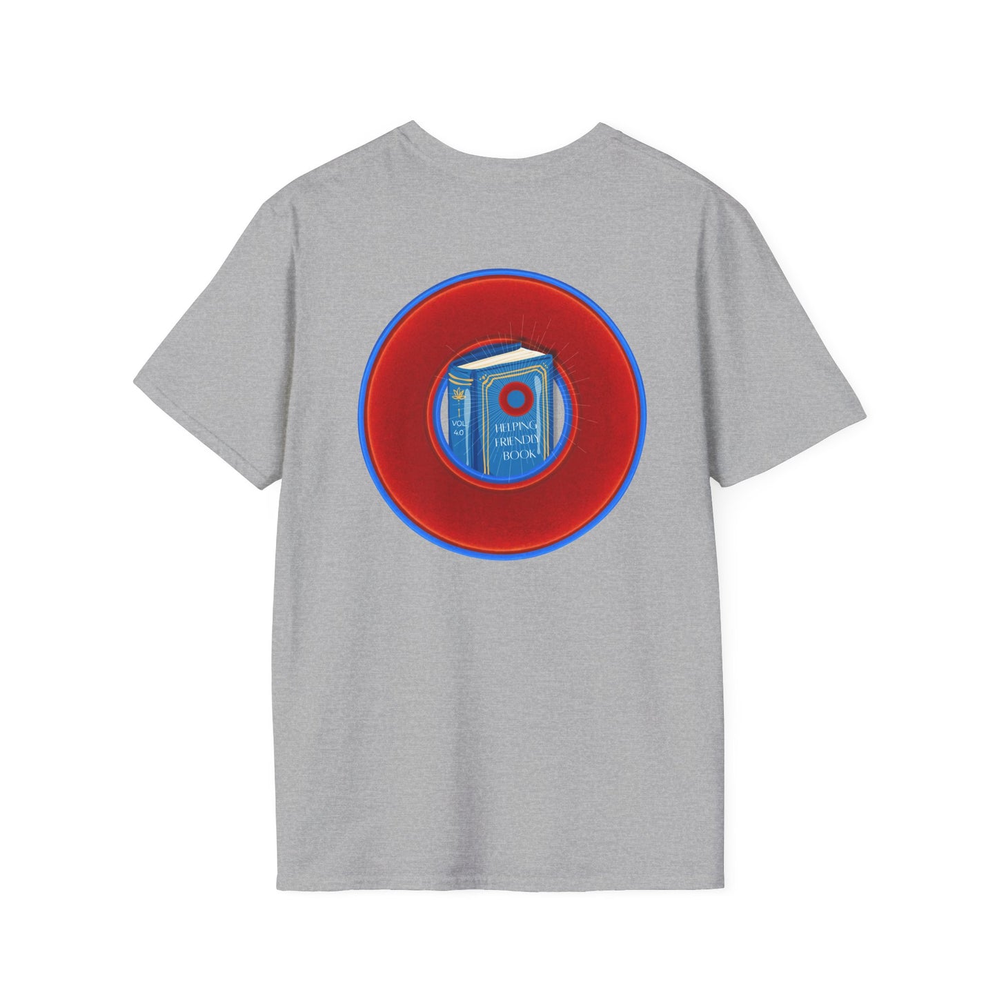 Classic Donut Tee - Unisex Soft-Style - "Helping Phriendly Donut Tee" - vivid red donut - w/shine- variant 2