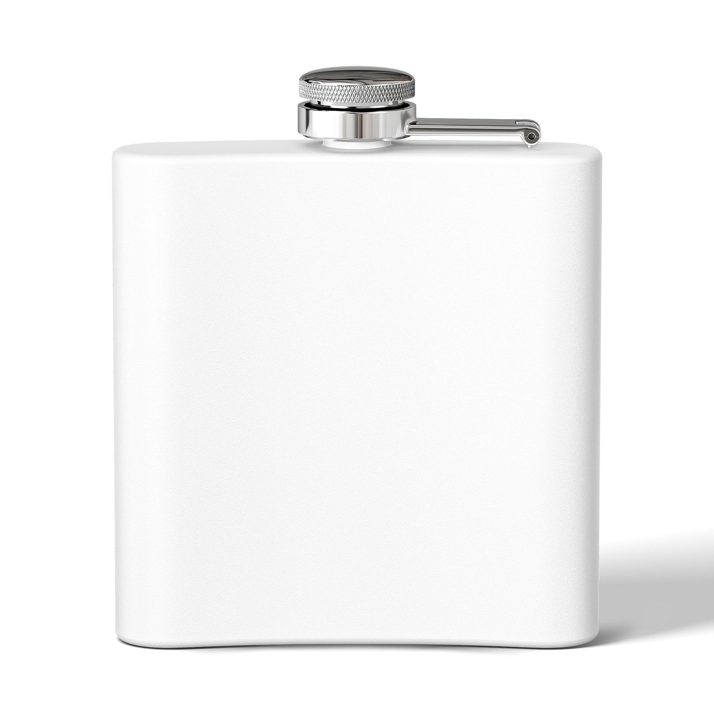 Lump's Donut Flask 6 oz -  "Donuts R Phree" - red/blue rustic donut - [*w/your choice of 6 backgrounds]