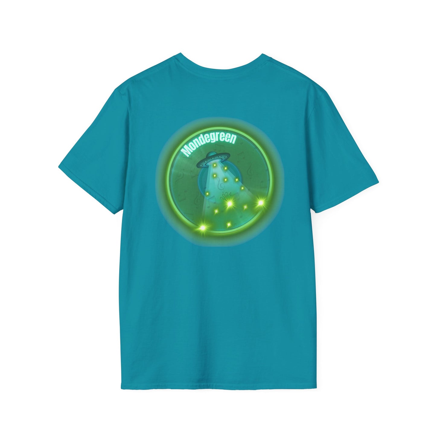 Classic Donut Tee - Unisex Soft-Style - "Close Encounters of the Delaware kind - Mondegreen Donut"  " variant 1 - green donut