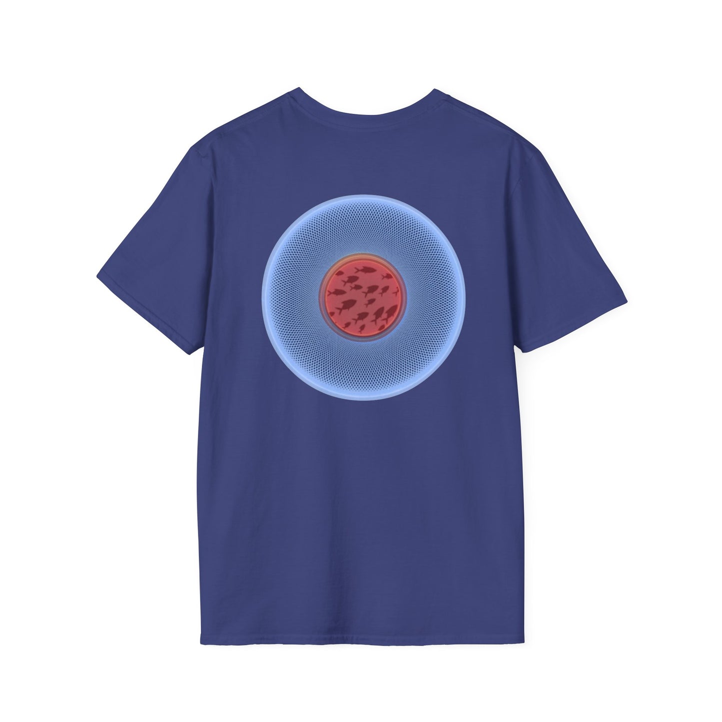 Classic Donut Tee - Unisex Soft-Style - "Swimming By" - variant 2 - blue phatty donut - series 1.0
