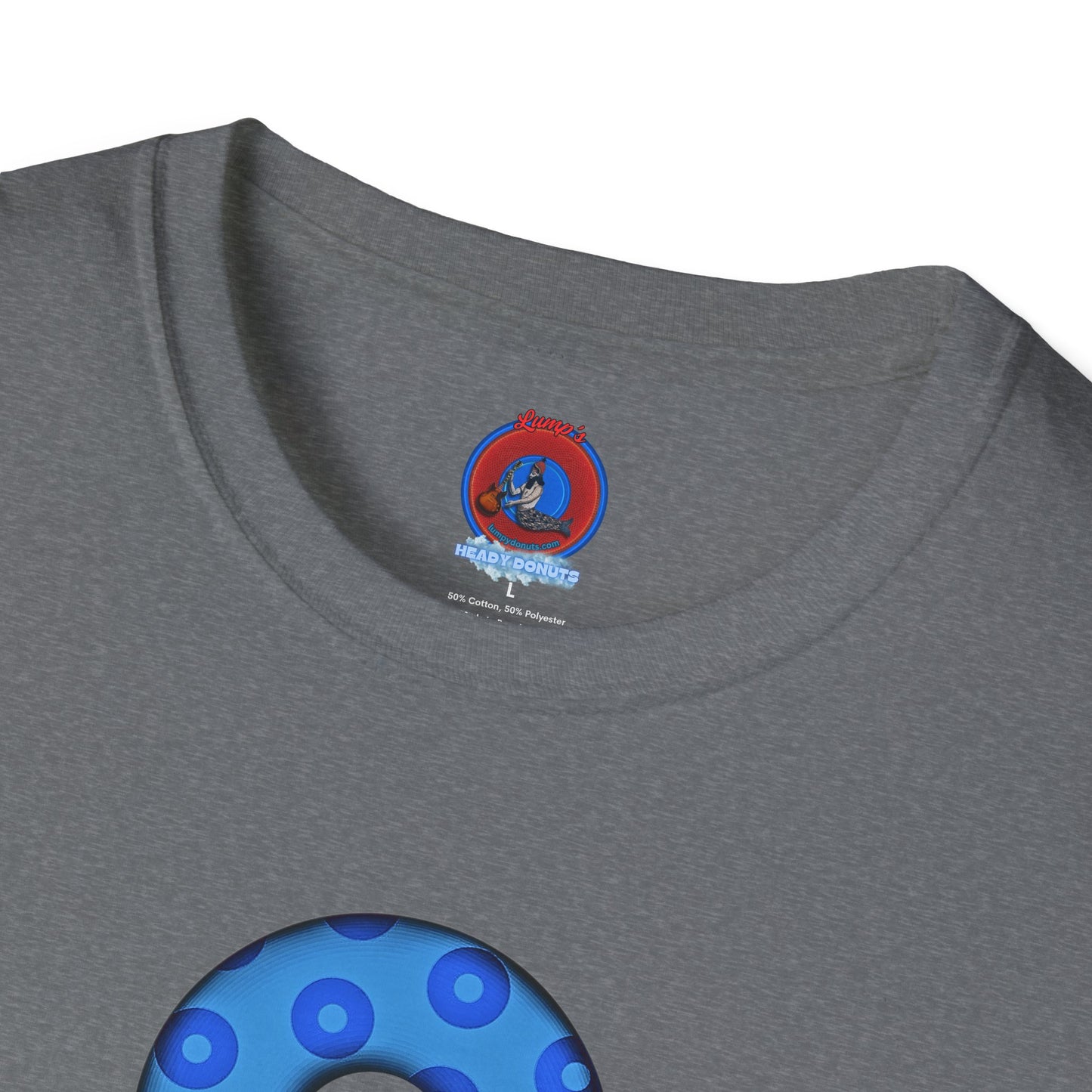 Plain Donuts/Unisex Soft-Style - "Plain Blimpy Paradoxical Donuts" - blue/light blue donuts