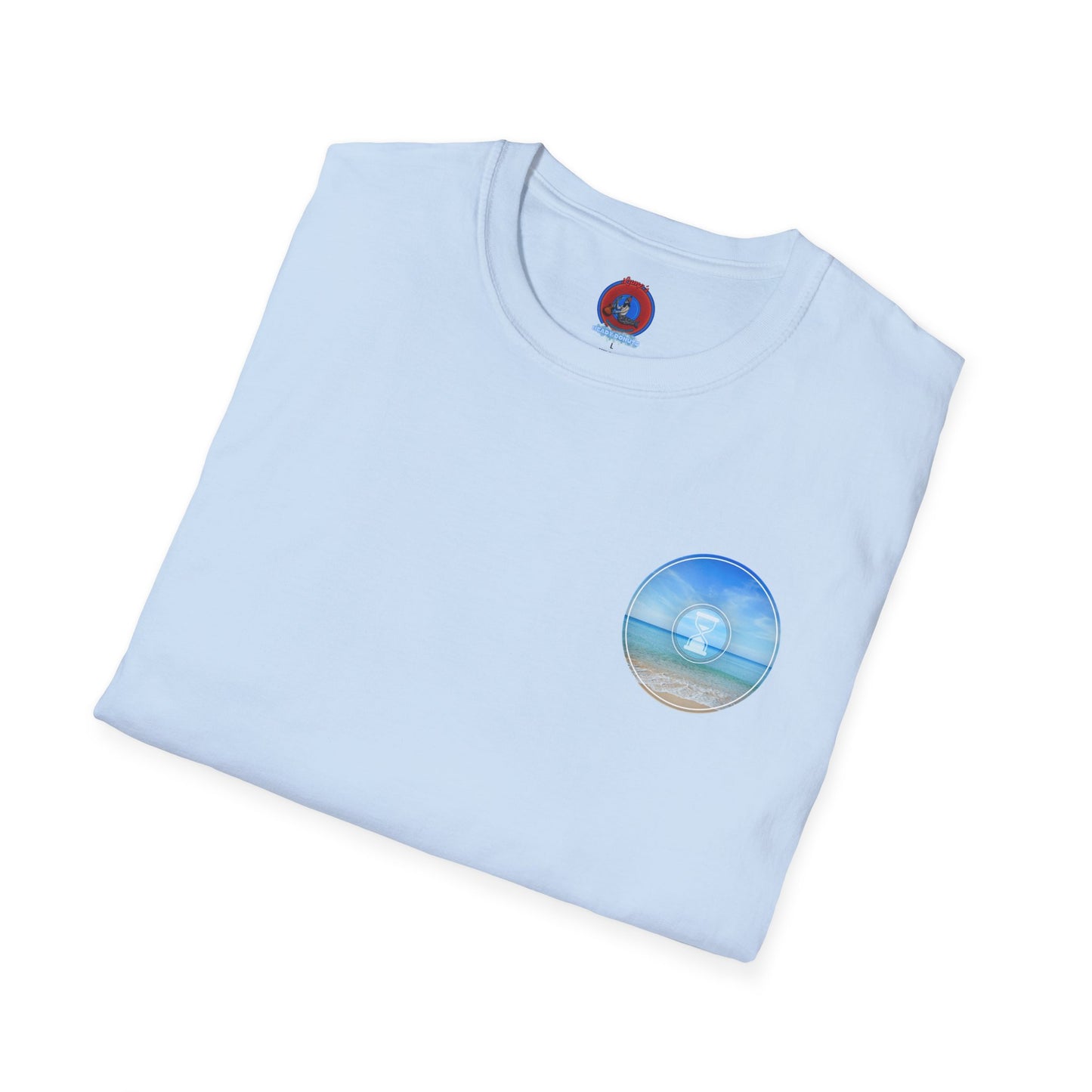 Classic Donut Tee - Unisex Soft-Style - "Still Loading Sand" - vivid blue  pic donut - variant 1