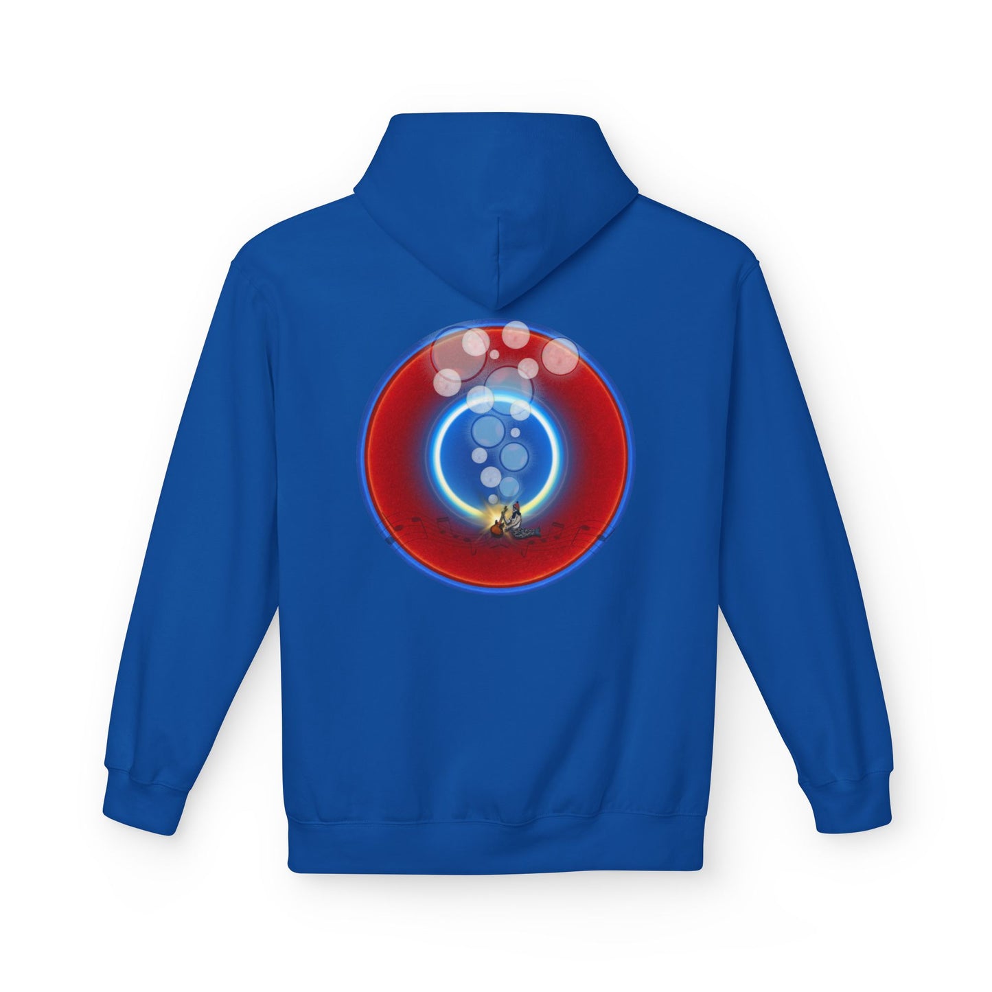Fleece Harry Hoodies [Midweight Soft-style] - "The Bubbler's Donut" - w/rustic red donuts