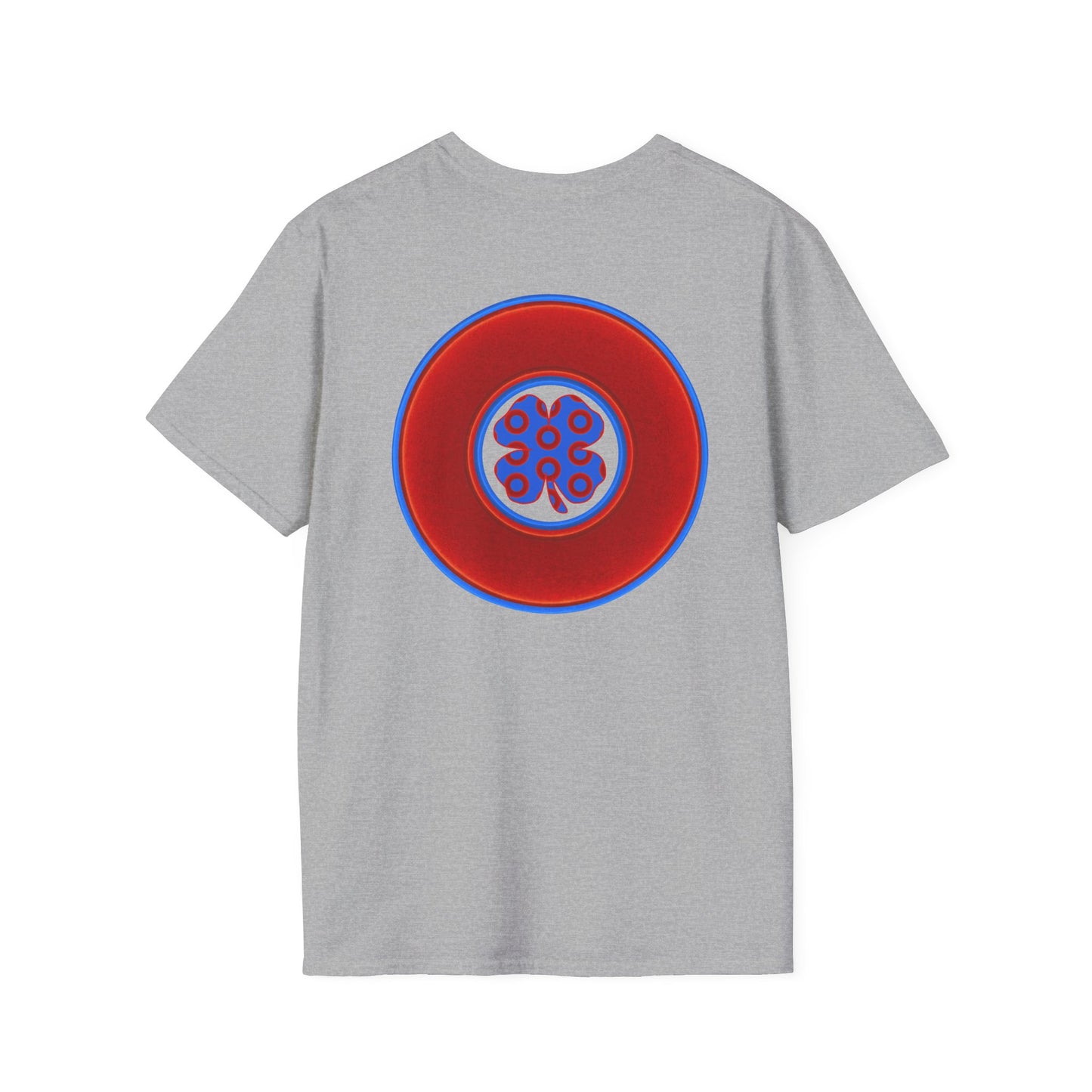 Classic Donut Tee - Unisex Soft-Style - "Patron Saint of Donuts" - St. Patrick's Day Donut -vivid red/blue donut - holiday edition - variant 3