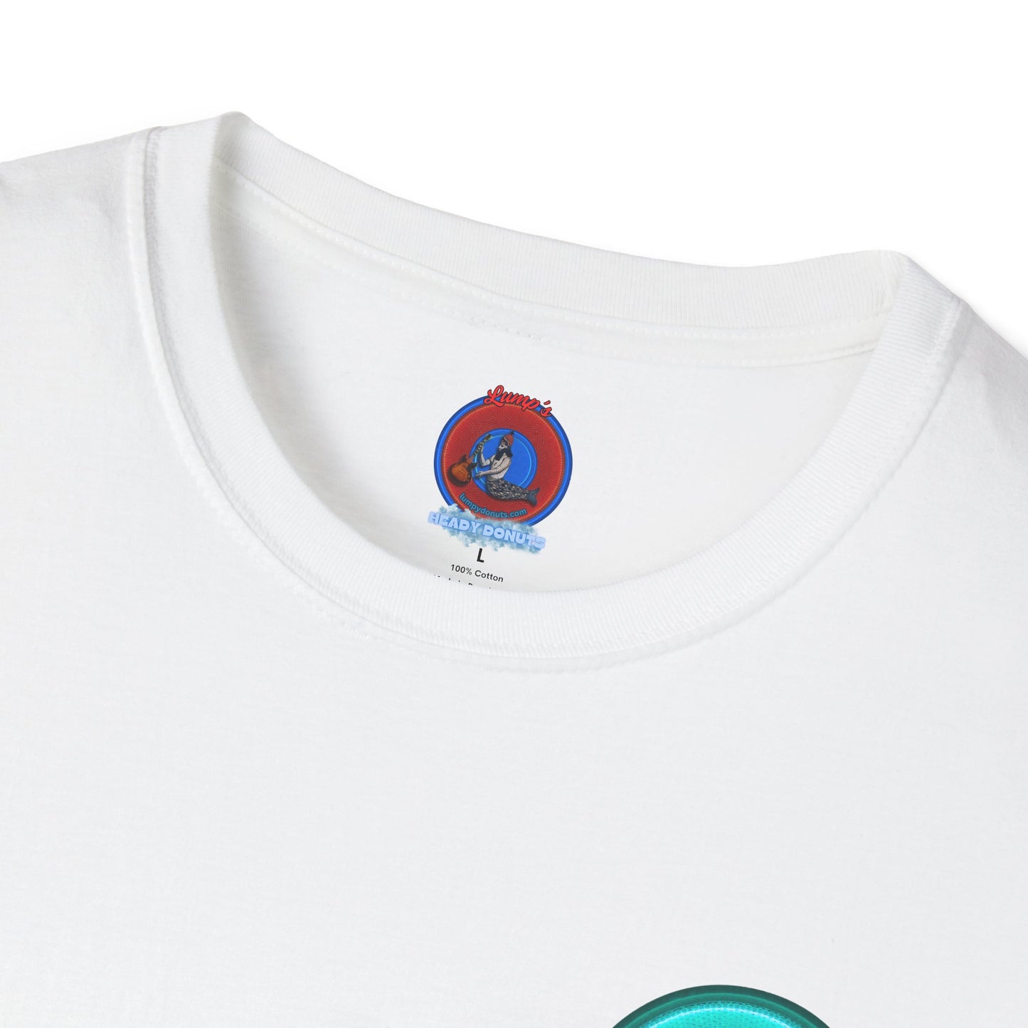 Classic Donut Tee - Unisex Soft-Style - "Momma just got out of Sing Sing" - dark teal donut