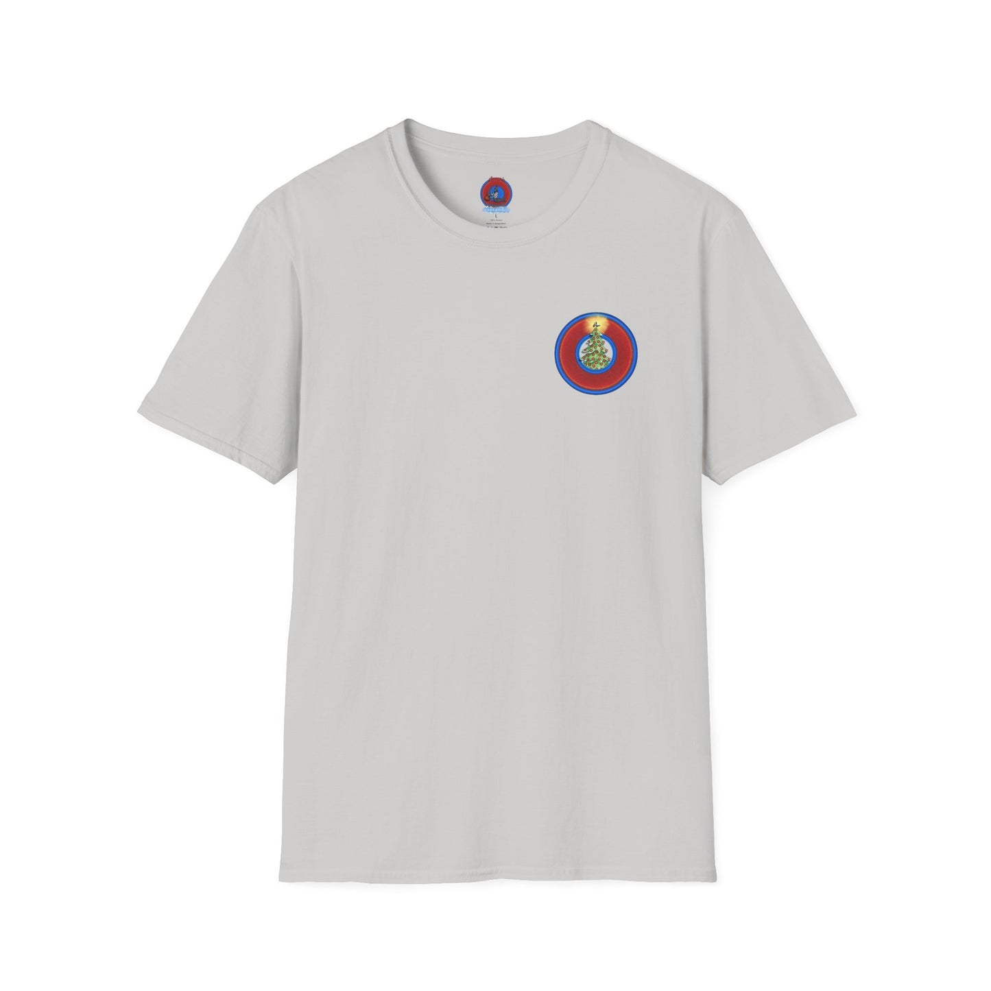 Classic Donut Tee - Unisex Soft-Style - "It's Always Phishmas in Philly" - rustic red/blue donut