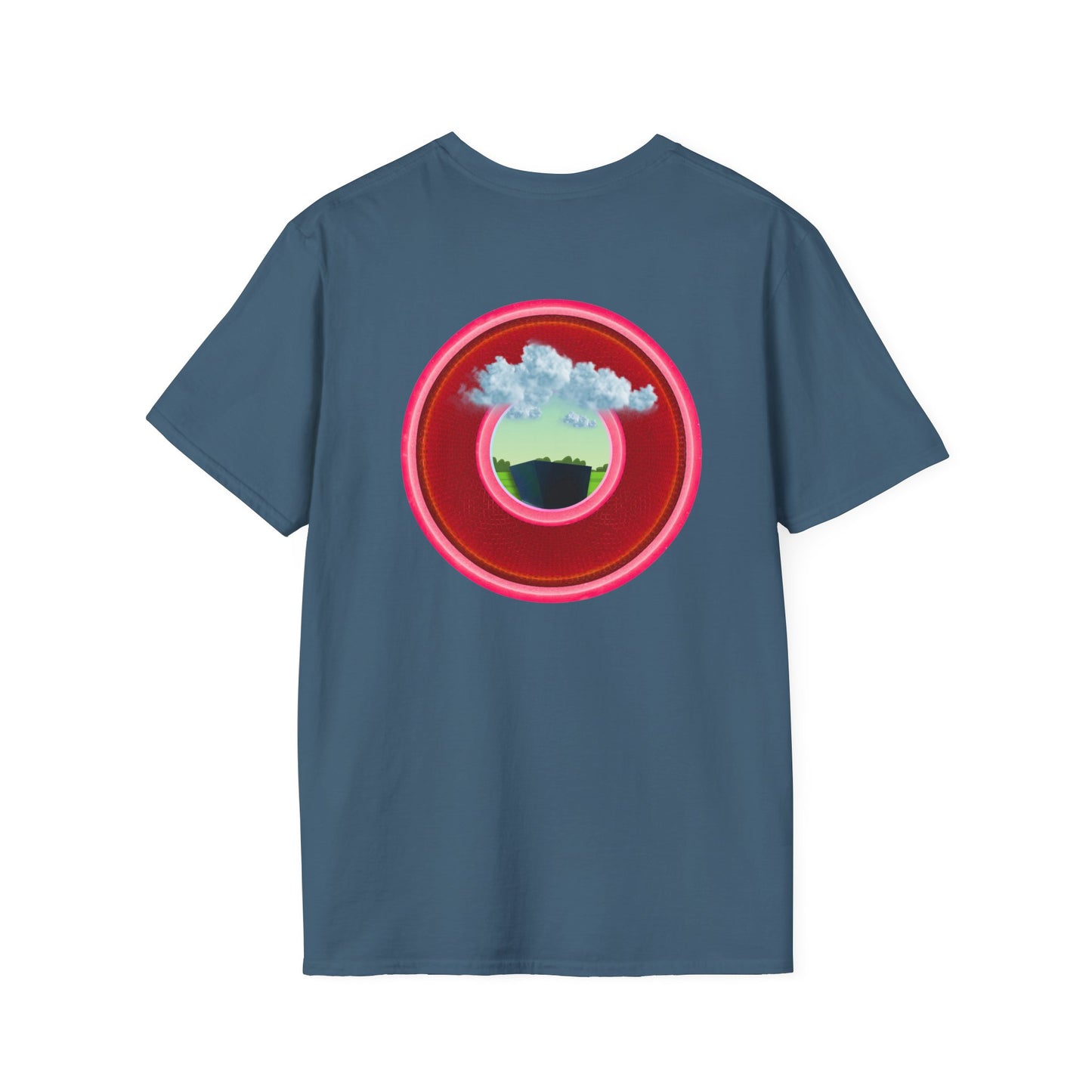 Classic Donut Tee - Unisex Soft-Style - "Got Rhombus?" - series 1.0  - variant 2 - red/pink donut