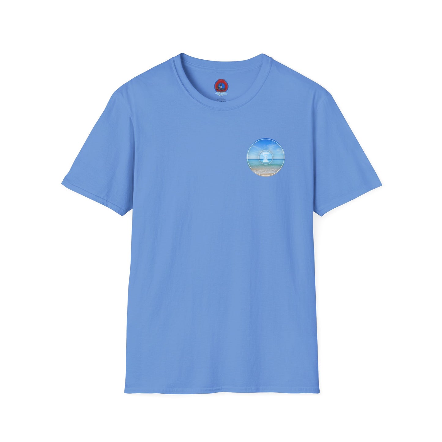 Classic Donut Tee - Unisex Soft-Style - "Still Loading Sand" - vivid blue  pic donut - variant 1
