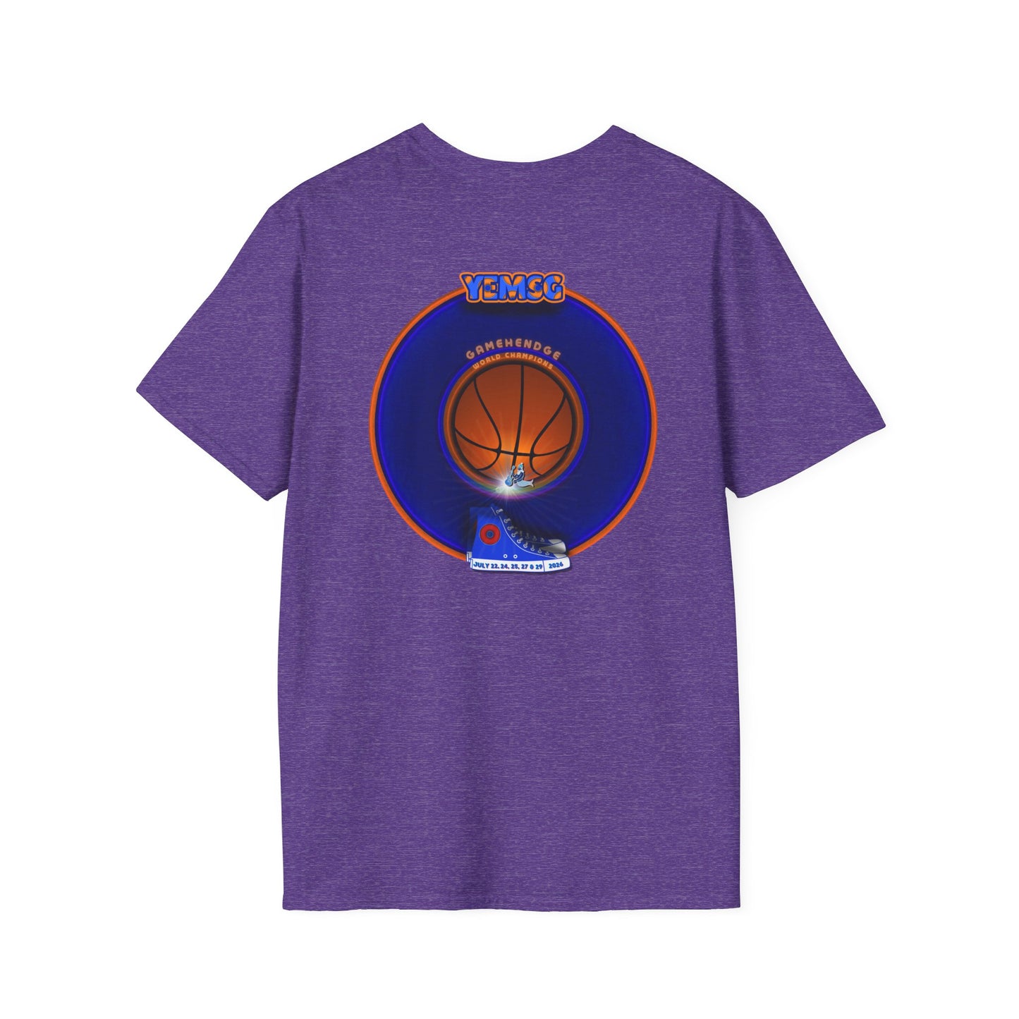 Classic Donut Tee - Unisex Soft-Style - "Diedrich Knickerbocker's Donut" - vivid blue/orange donut - variant 1