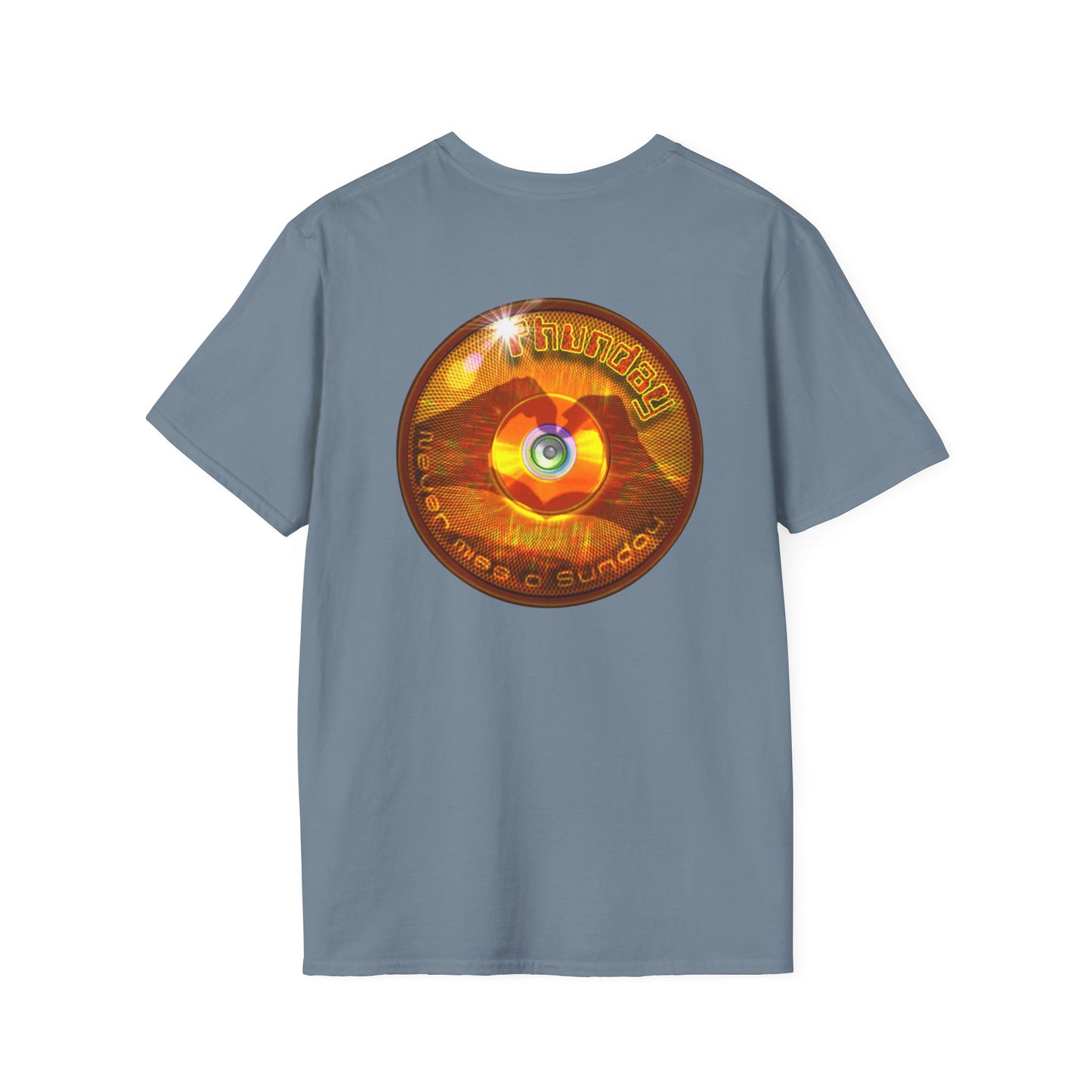 Classic Donut Tee - Unisex Soft-Style - "Sunday Phunday" - series 1.0 - variant 2 - gold donut