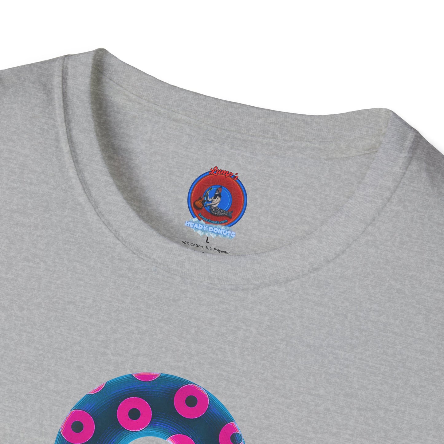 Plain Donuts/Unisex Soft-Style - "Plain Blimpy Paradoxical Donuts" - royal blue/vivid magenta donuts