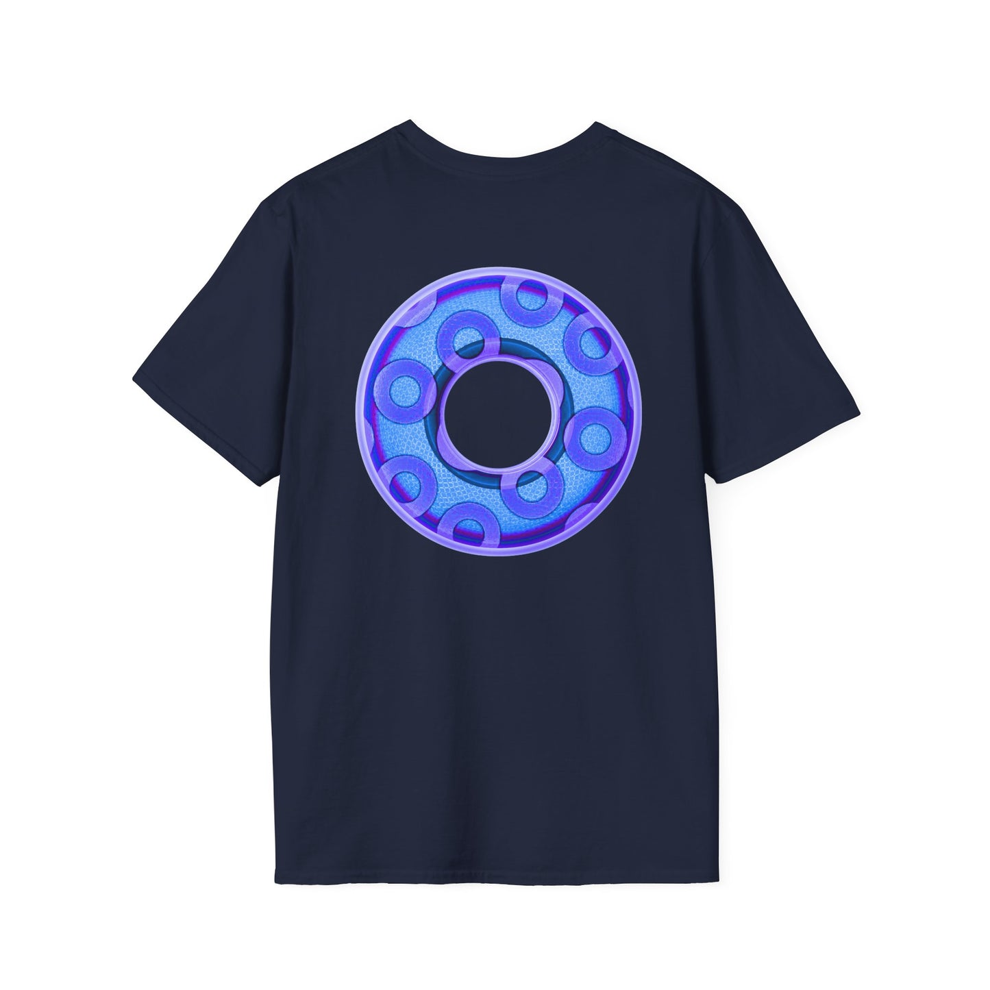 Plain Donuts/Unisex Soft-Style - "Plain Rustic Paradoxical Donuts" - light blue/purple donuts