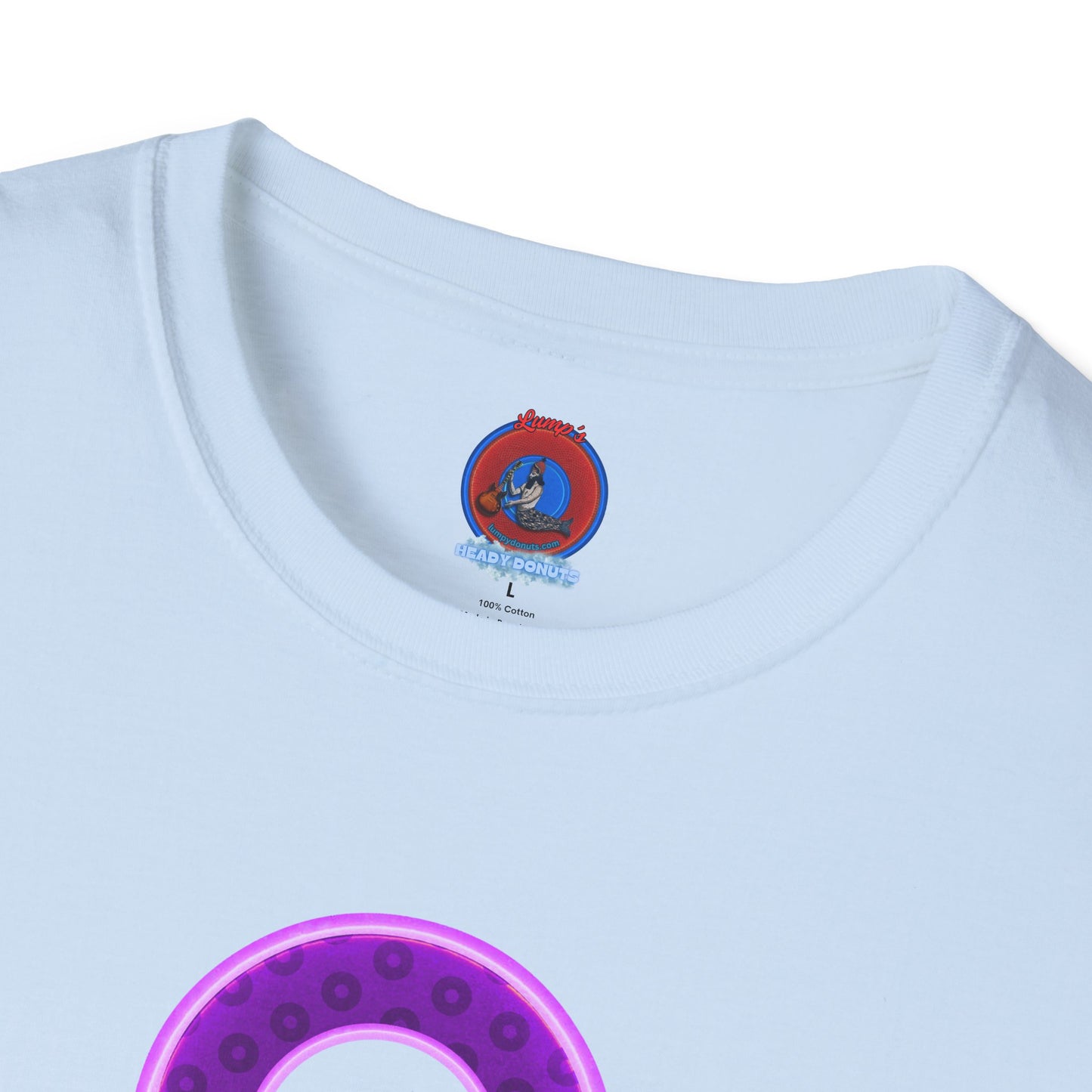 Plain Donuts/Unisex Soft-Style - "Plain Wide Mouthed Paradoxical Donuts" - dark purple/light purple donuts