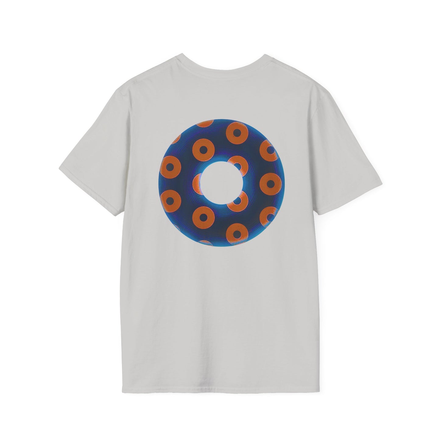 Plain Donuts/Unisex Soft-Style - "Plain Blimpy Paradoxical Donuts" - dark royal blue/orange donuts