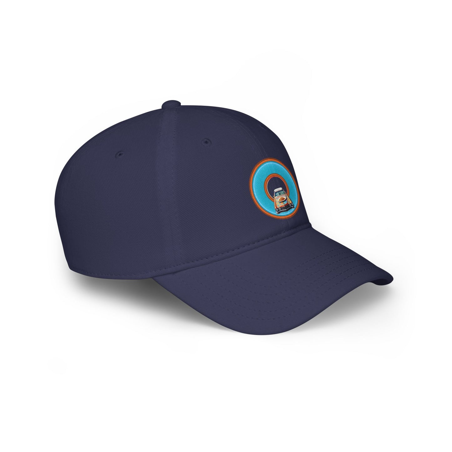 Lumpy Donut Baseball Cap - "Cadillac Rainbow Donut Cap" - variant 3 - rustic light blue donut w/