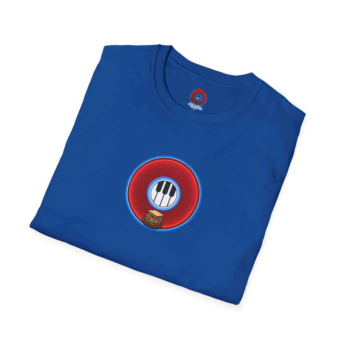 Classic Donut Tee - Unisex Soft-Style - "Rage Side Donut" - vivid red donut - variant 2