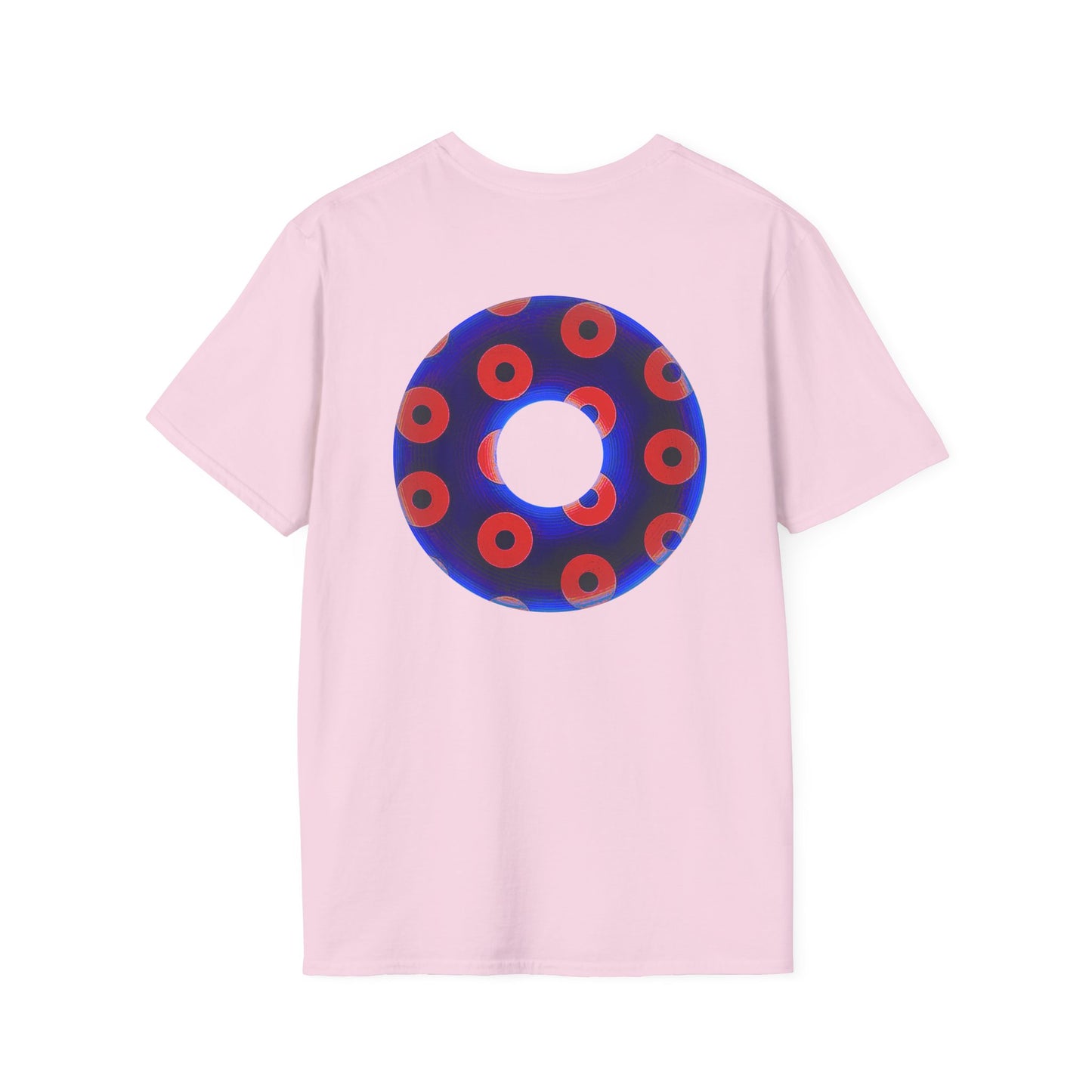 Plain Donuts/Unisex Soft-Style - "Plain Blimpy Paradoxical Donuts" - dark violet blue/bright red donuts