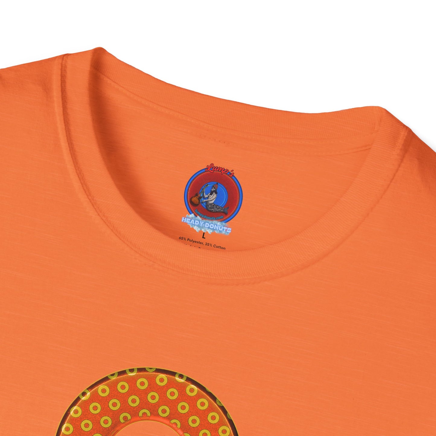 Plain Donuts/Unisex Soft-Style - "Plain Electric Paradoxical Donuts" - gold/orange donuts