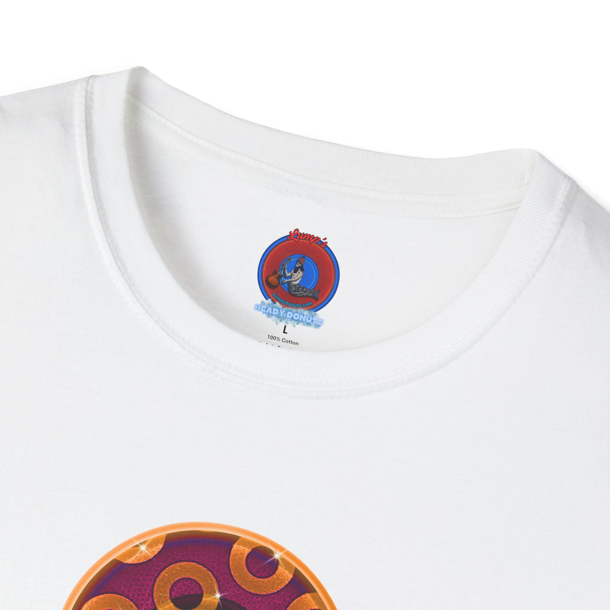Classic Donut Tee - Unisex Soft-Style - "Princely Wooked Cream - YEMSG Donut " - burgundy/orange rustic paradox donut - variant 1