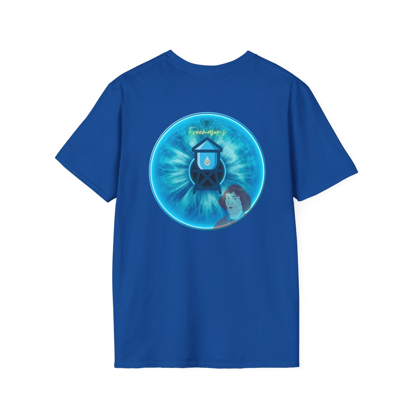 Classic Donut Tee - Unisex Soft-Style - "The Peering Donut of Opacity" - light blue idonut - variant 3