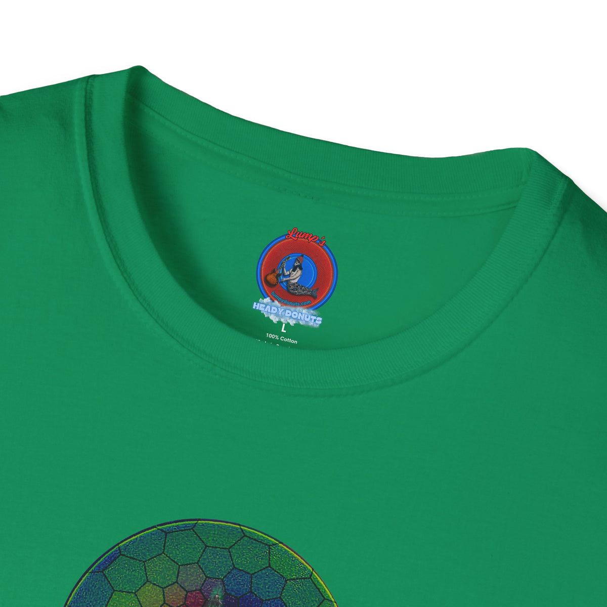 Classic Donut Tee - Unisex Soft-Style - "Save the Mondegreen City Hall Clock Tower" - hexadonut - series 1.0 -variant 1 - green donut