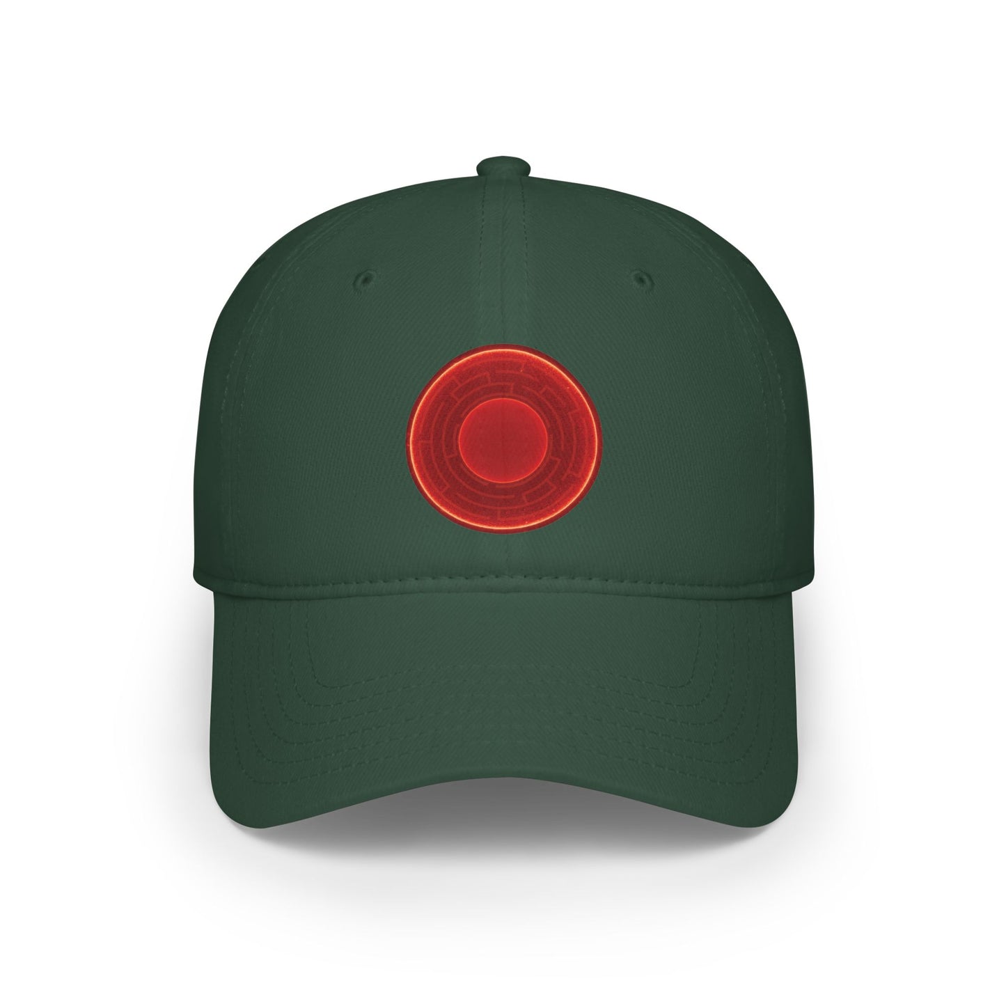 Lumpy Donut Baseball Cap - "The Amazing Donut Cap" - variant 2 - vivid red donut w/