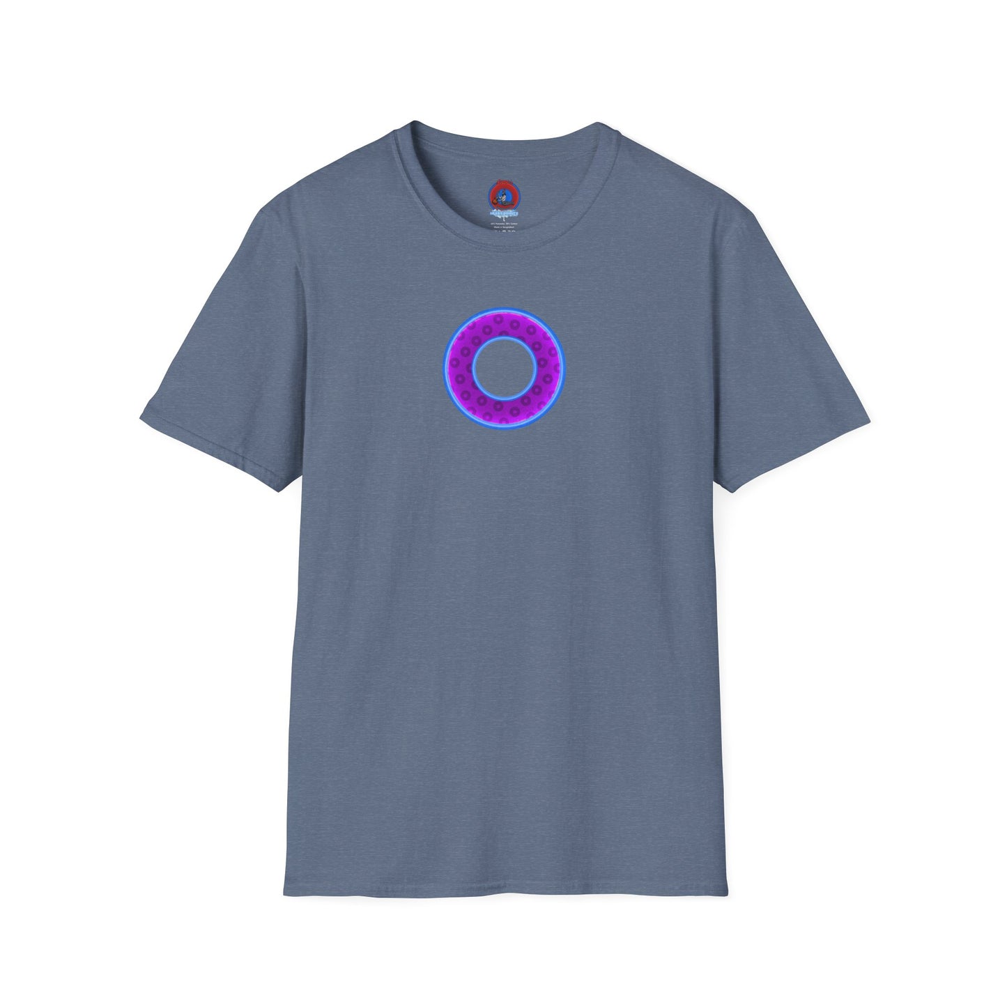 Plain Donuts/Unisex Soft-Style - "Plain Wide Mouthed Paradoxical Donuts" - purple/light royal blue donuts