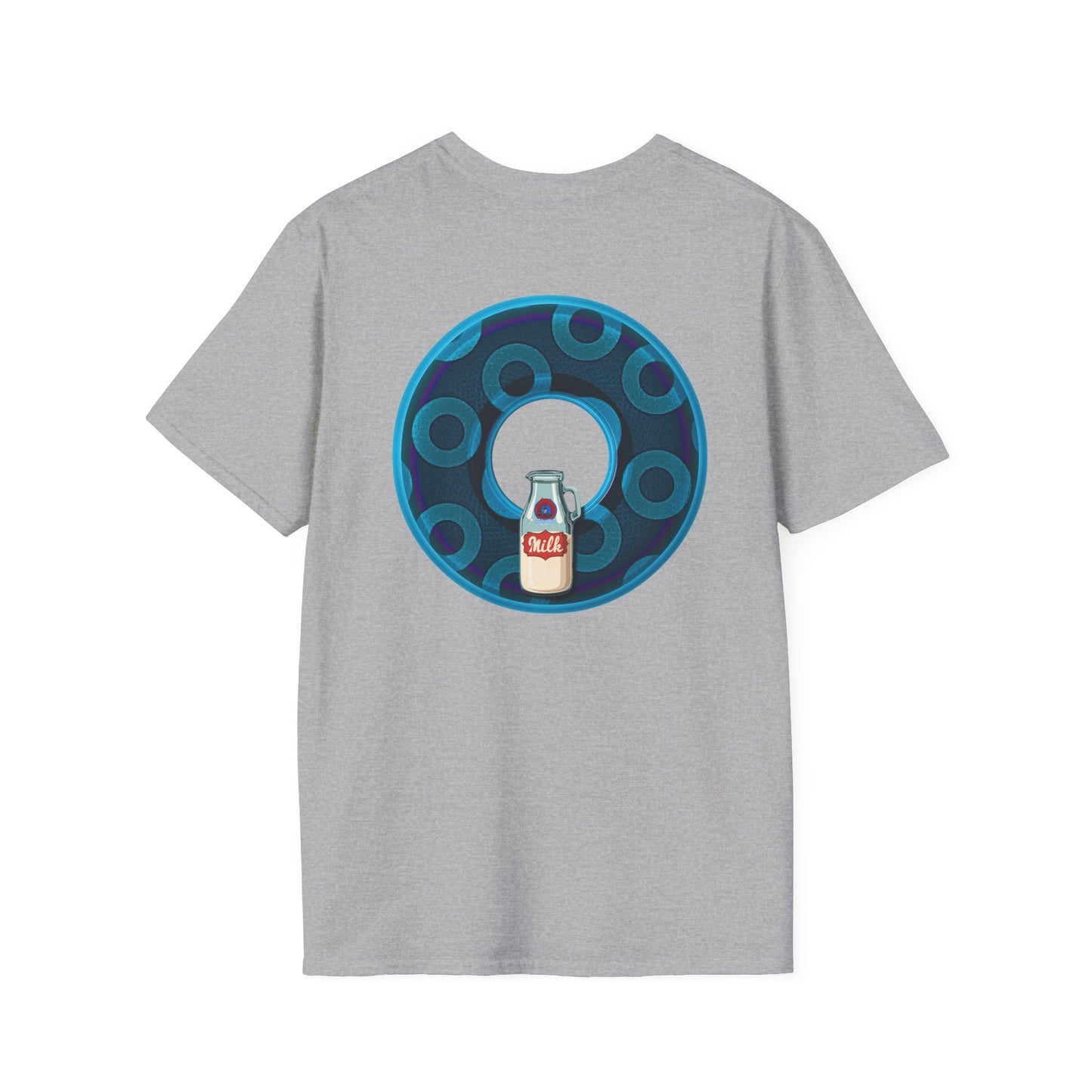 Classic Donut Tee - Unisex Soft-Style - "Wooked Cream - YEMSG Donut " - blue/teal rustic paradox donut - variant 7
